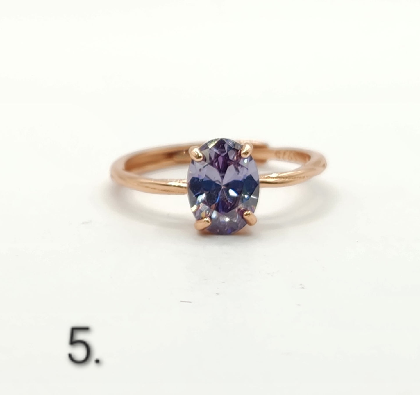 Oval Lilac Moissanite Ring 1.5 carat