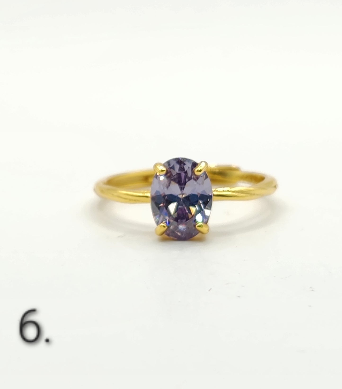 Oval Lilac Moissanite Ring 1.5 carat