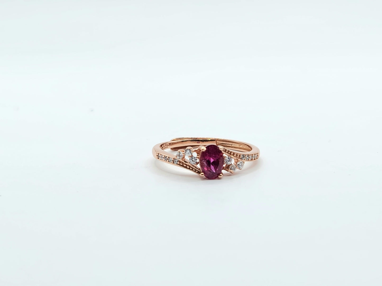 Natural Rubellite Tourmaline Dainty Ring