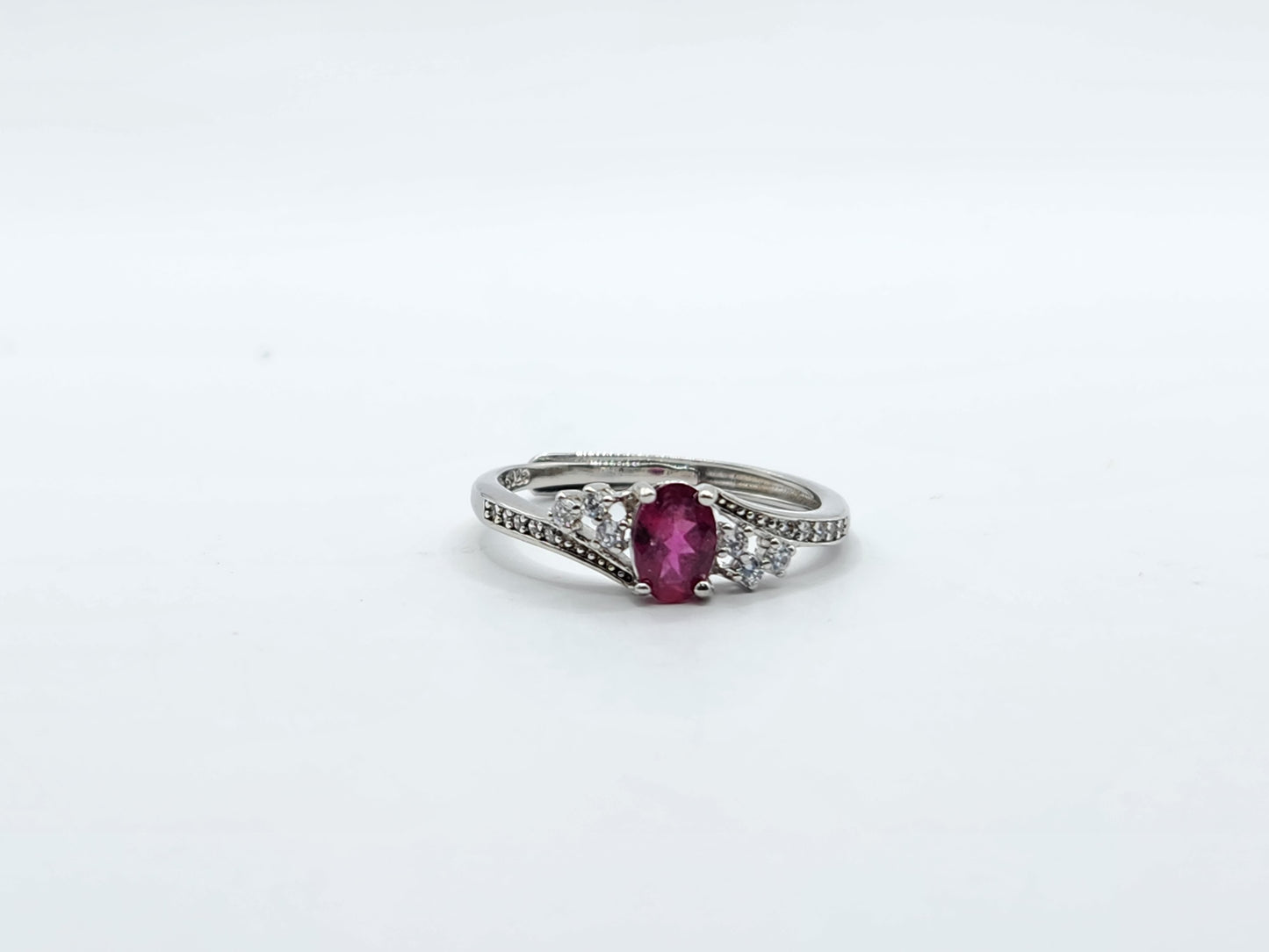 Natural Rubellite Tourmaline Dainty Ring