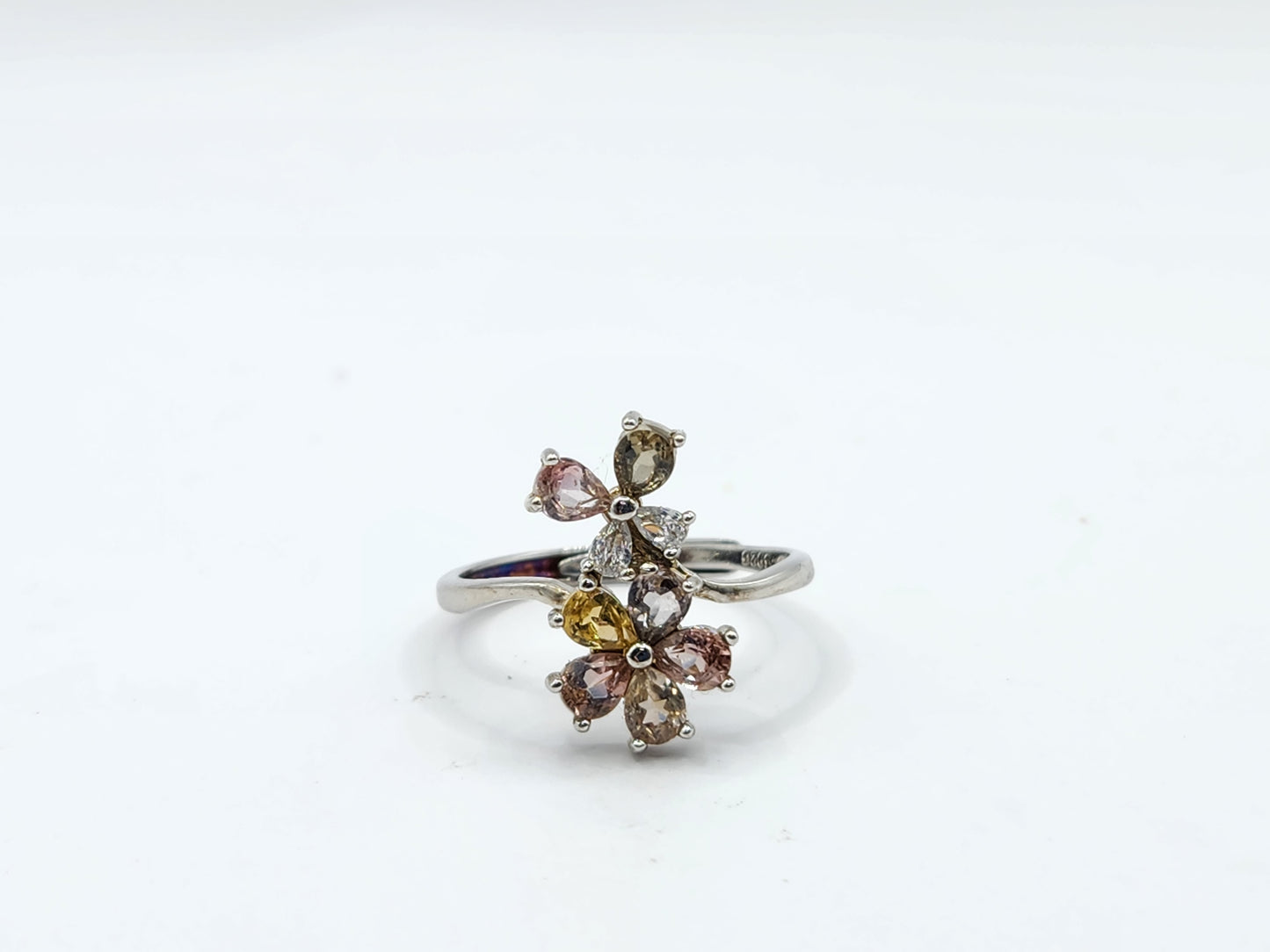 Tourmaline Floral Cluster Ring