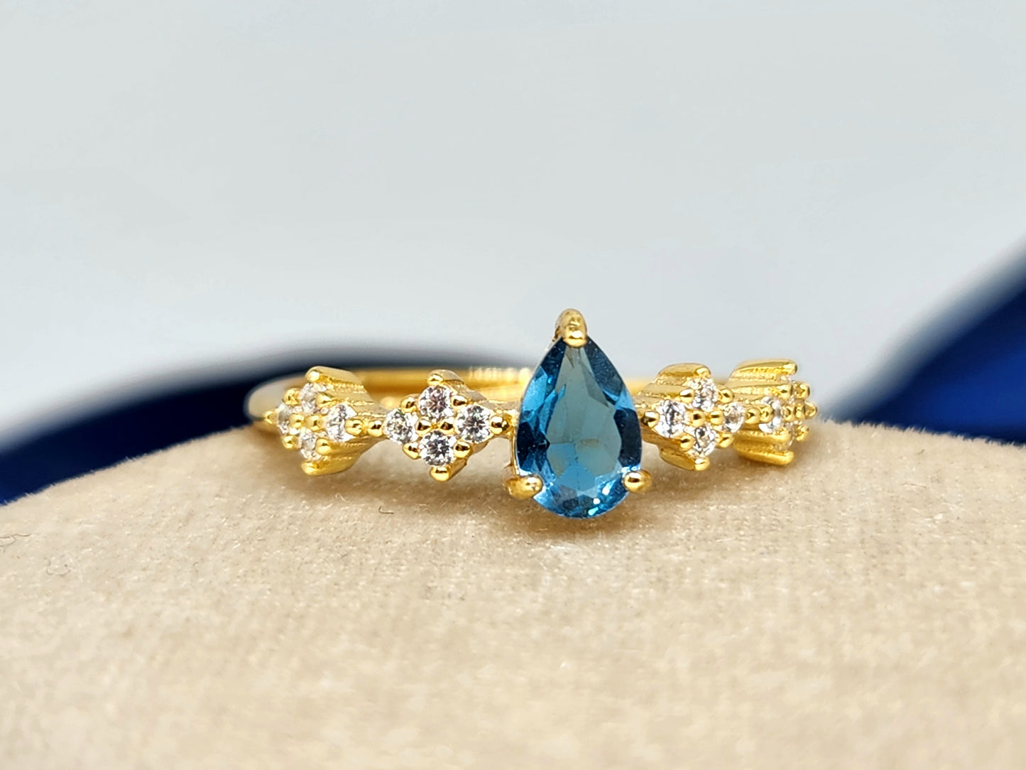 TESS Teardrop Ring (Various Gems)