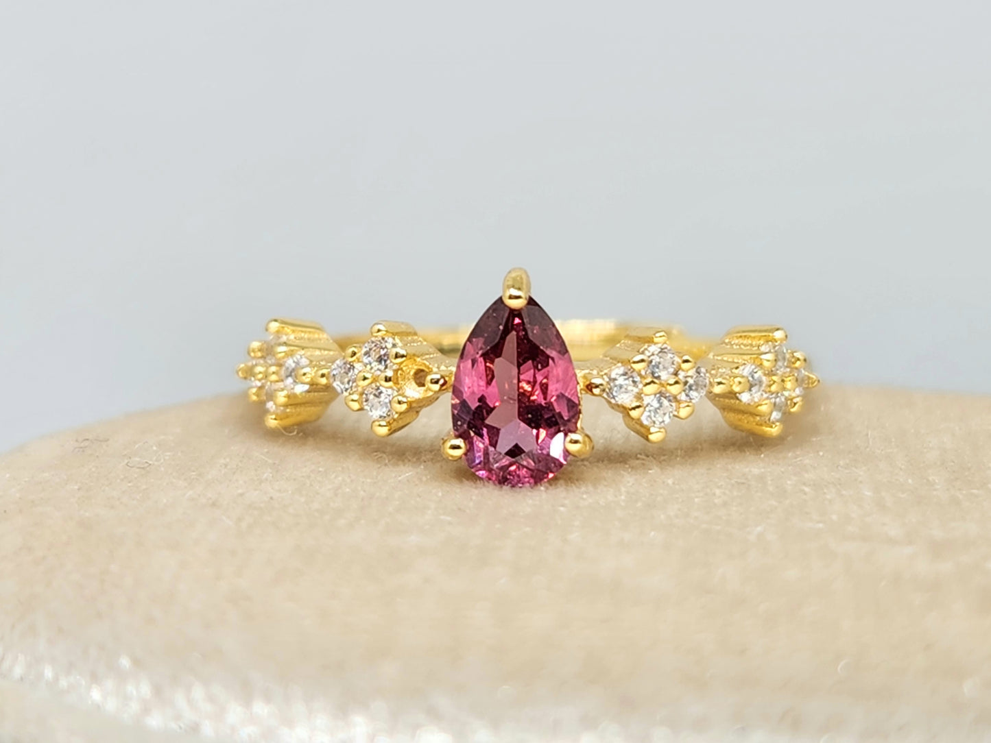 TESS Teardrop Ring (Various Gems)