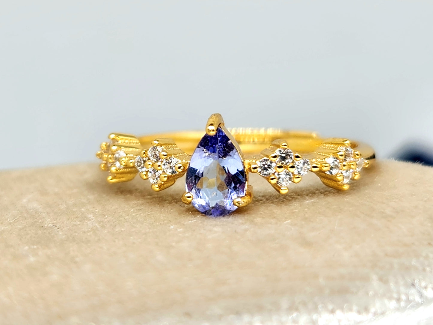 TESS Teardrop Ring (Various Gems)