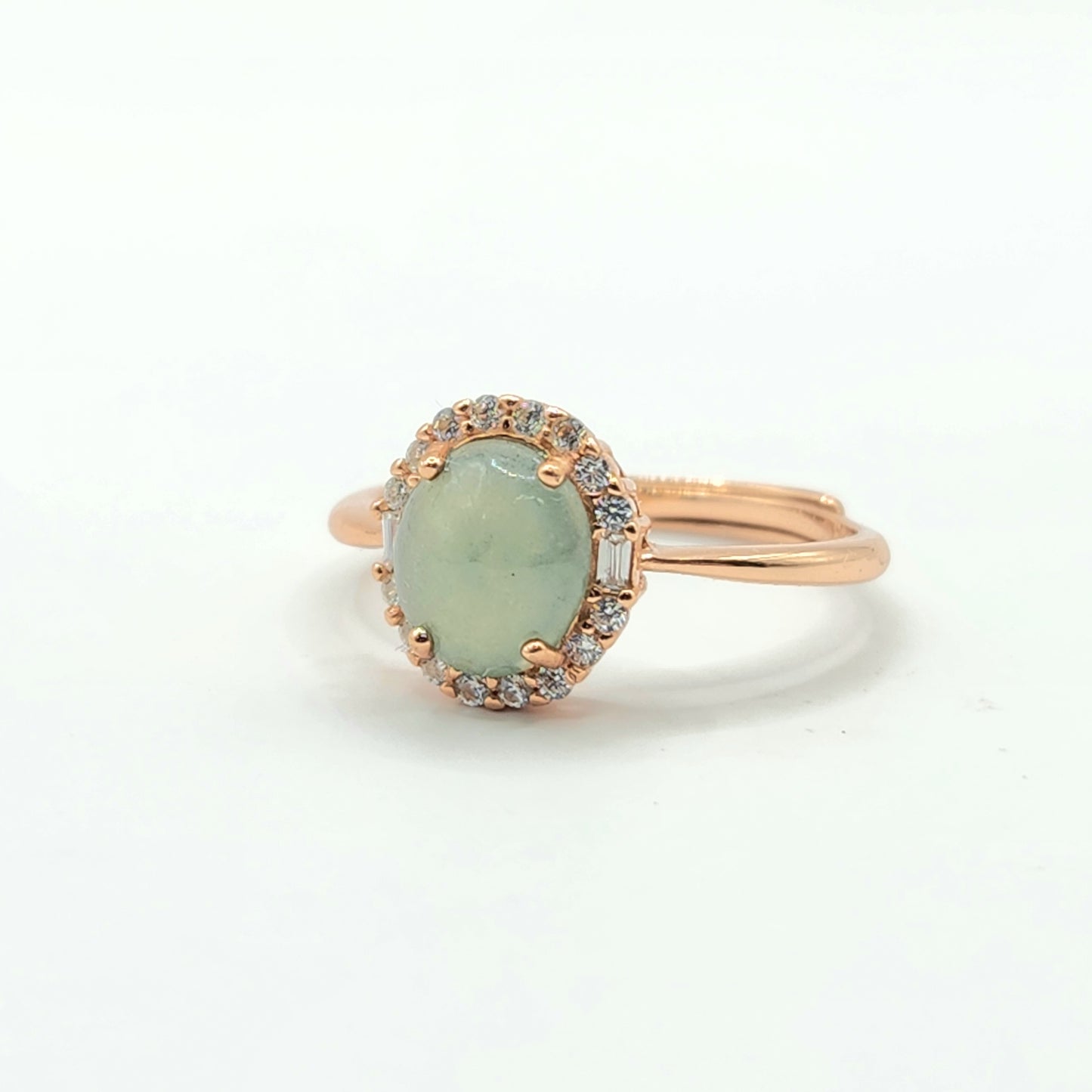 Type A Jadeite Halo Ring RGS925
