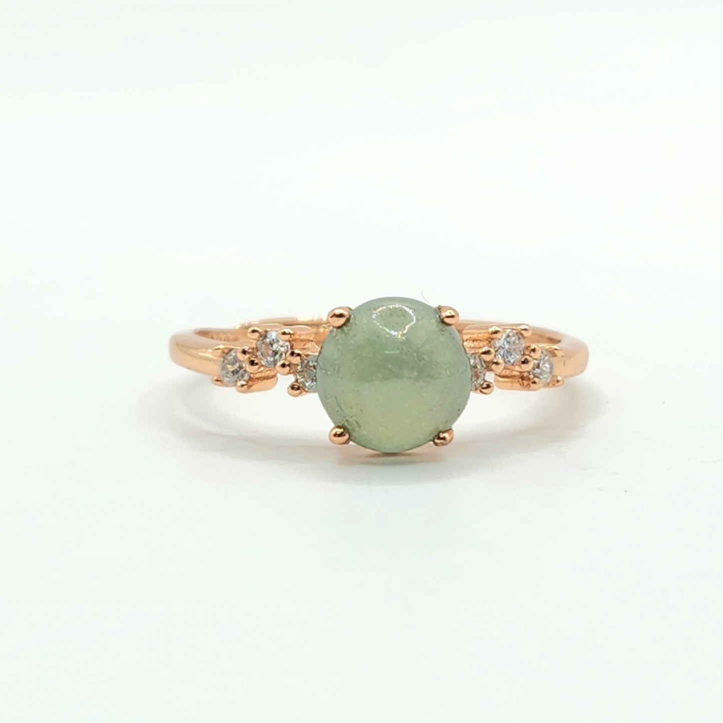 Type A Jadeite Ring Rose Gold
