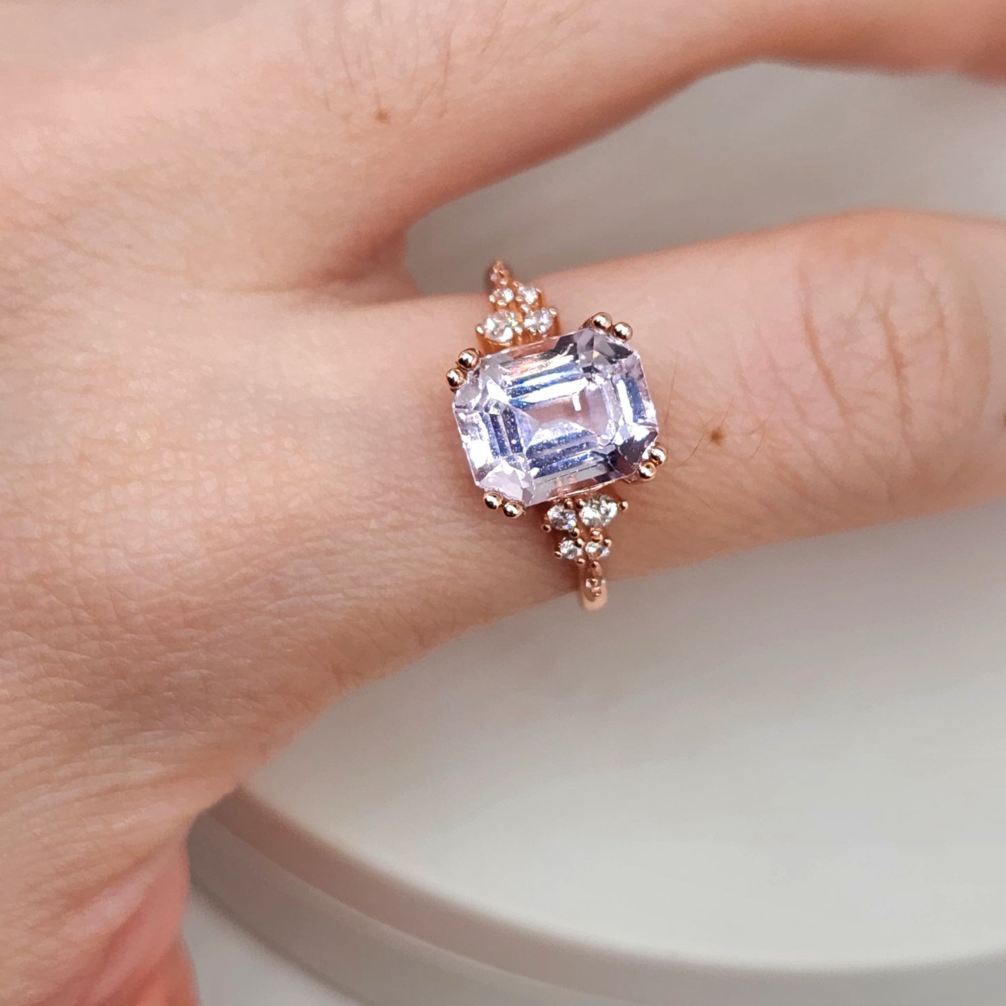 kunzite Ring Rose Gold