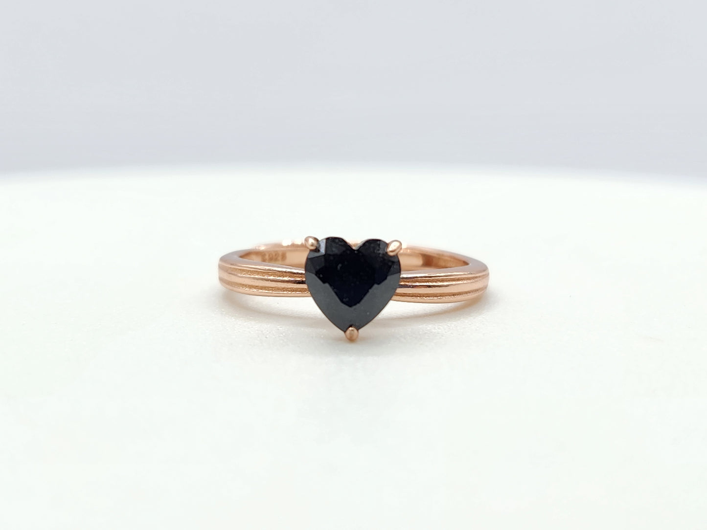 Heart 3 Prong Ring (Natural Gems)