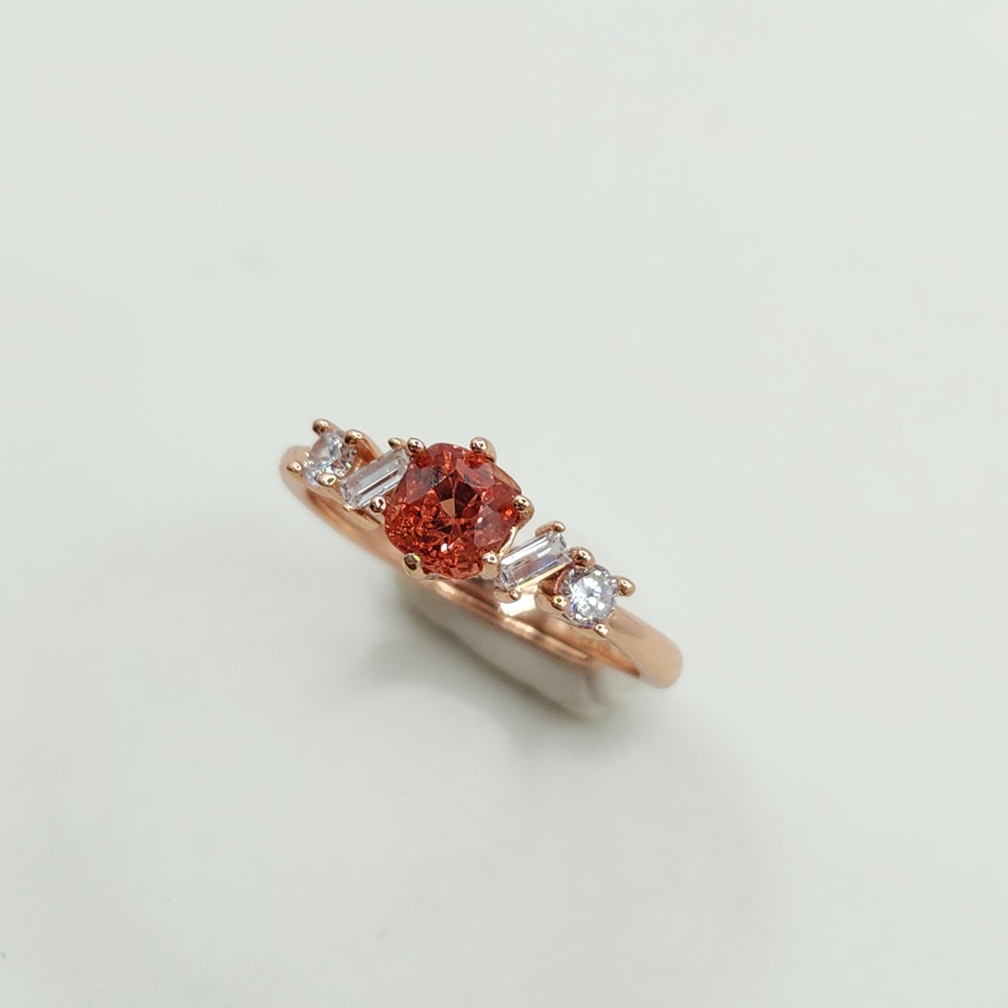 Spinel Ring- Orangey Red