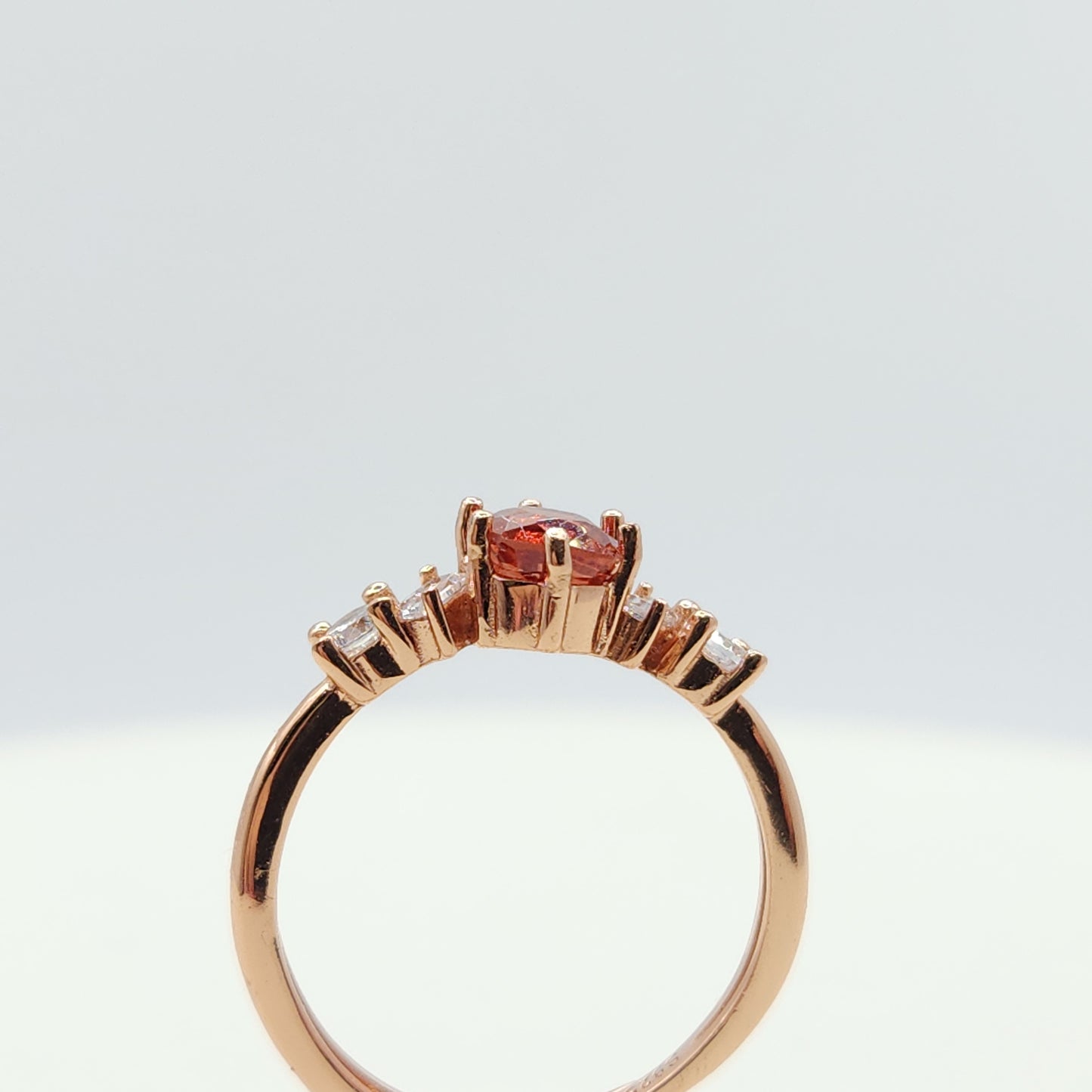 Spinel Ring- Orangey Red