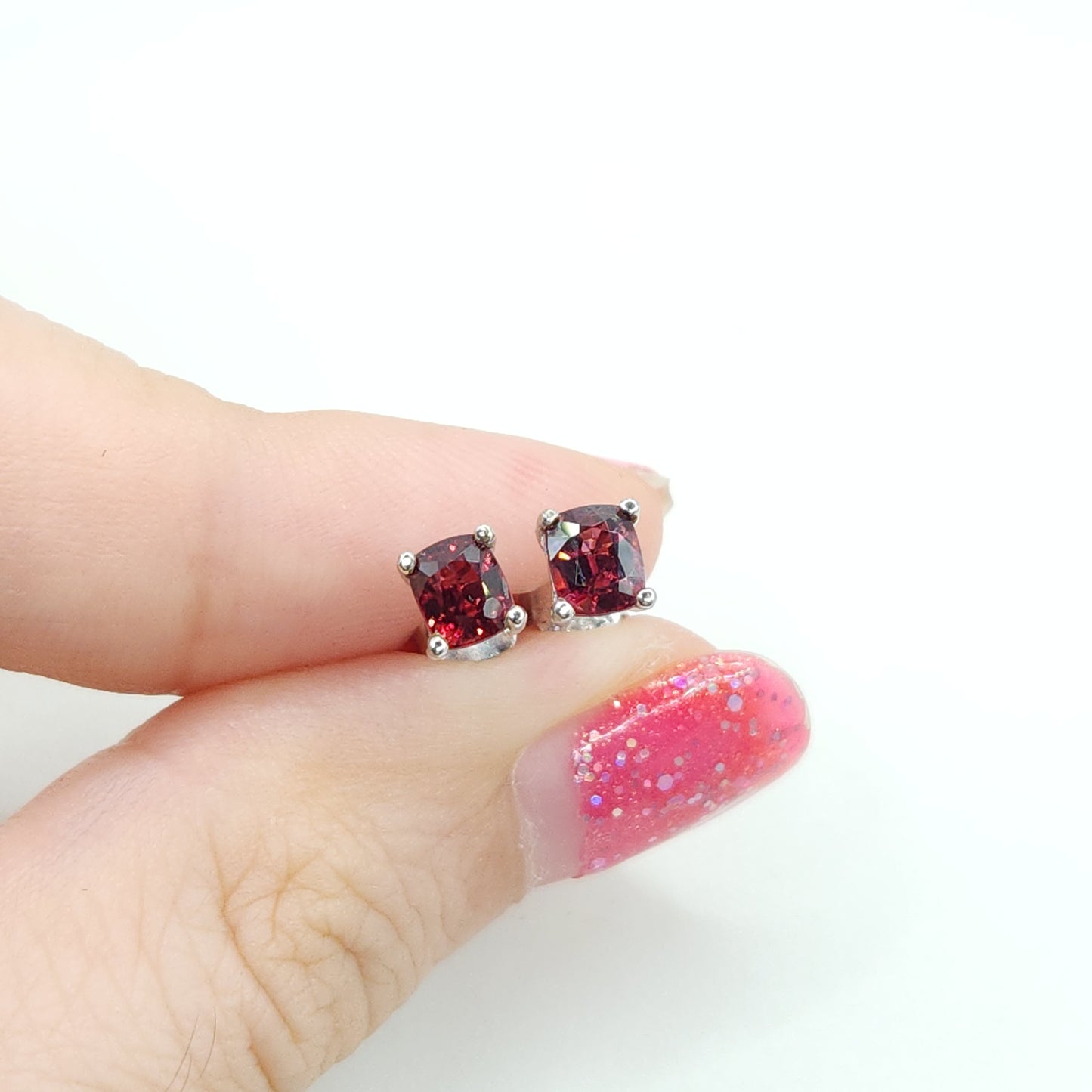Spinel Studs: Rose Red