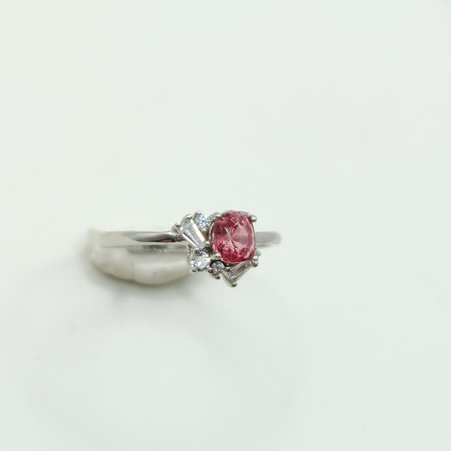 Natural Spinel Pink Spinel Ring in S925 Silver