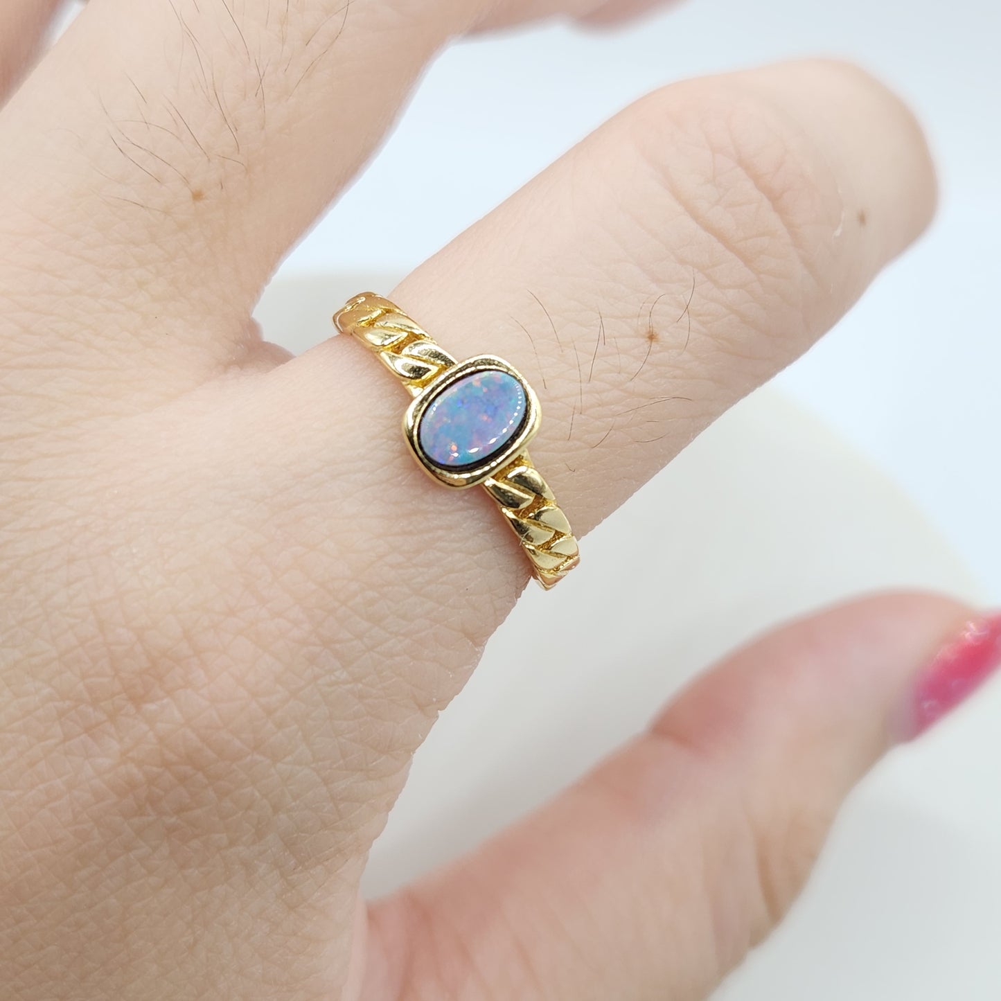 Australian Opal- Bezel Ring