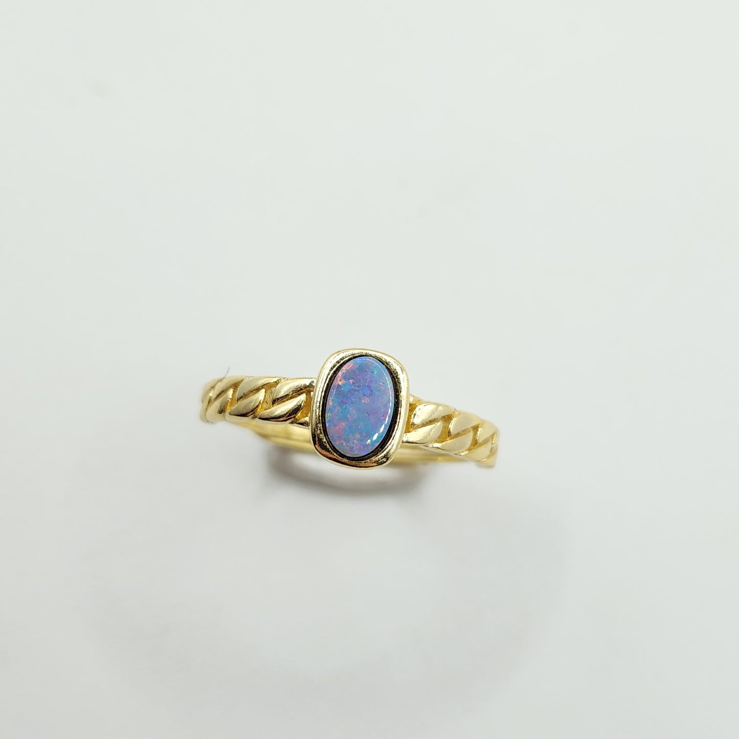 Australian Opal- Bezel Ring