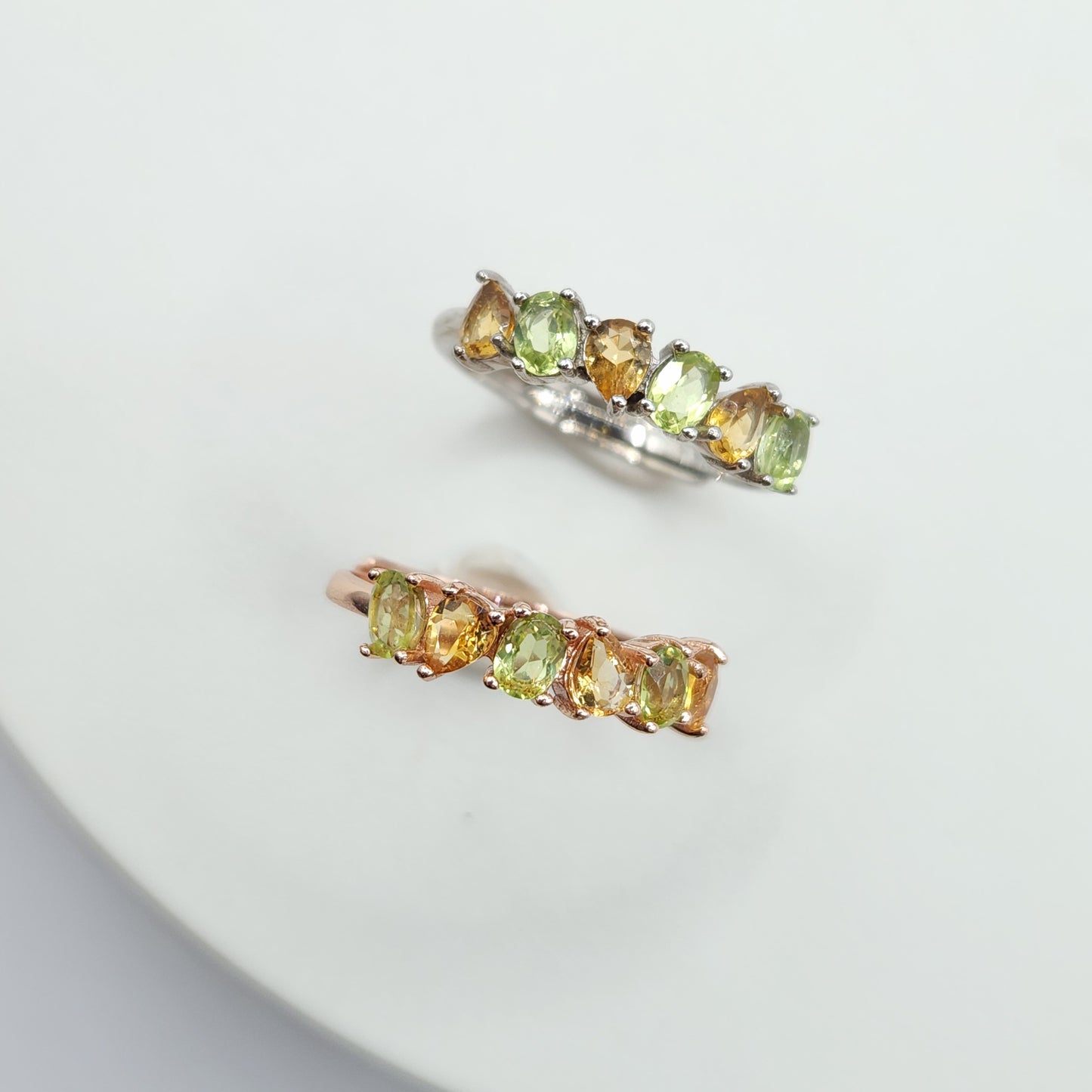 Half Eternity Cluster Ring- Anna