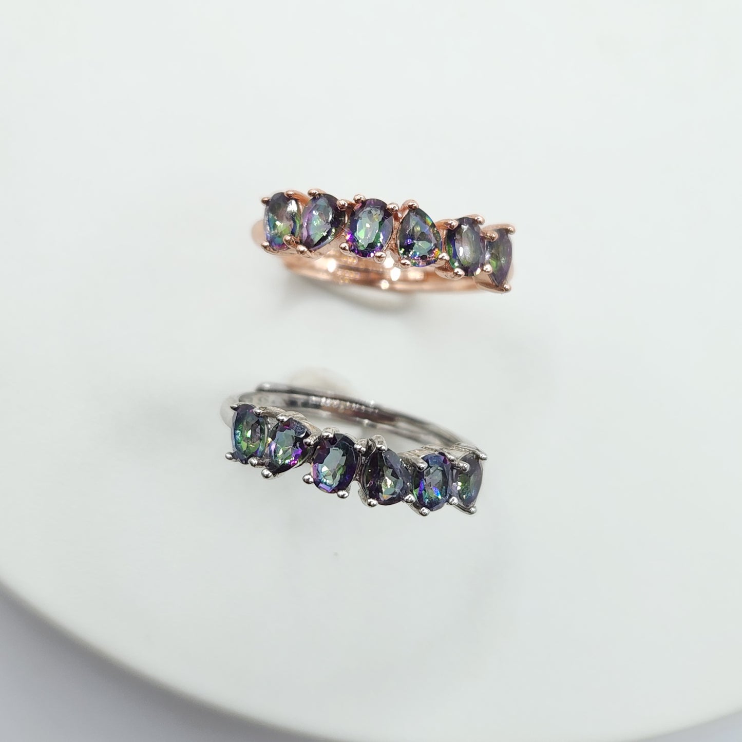 Half Eternity Cluster Ring- Anna