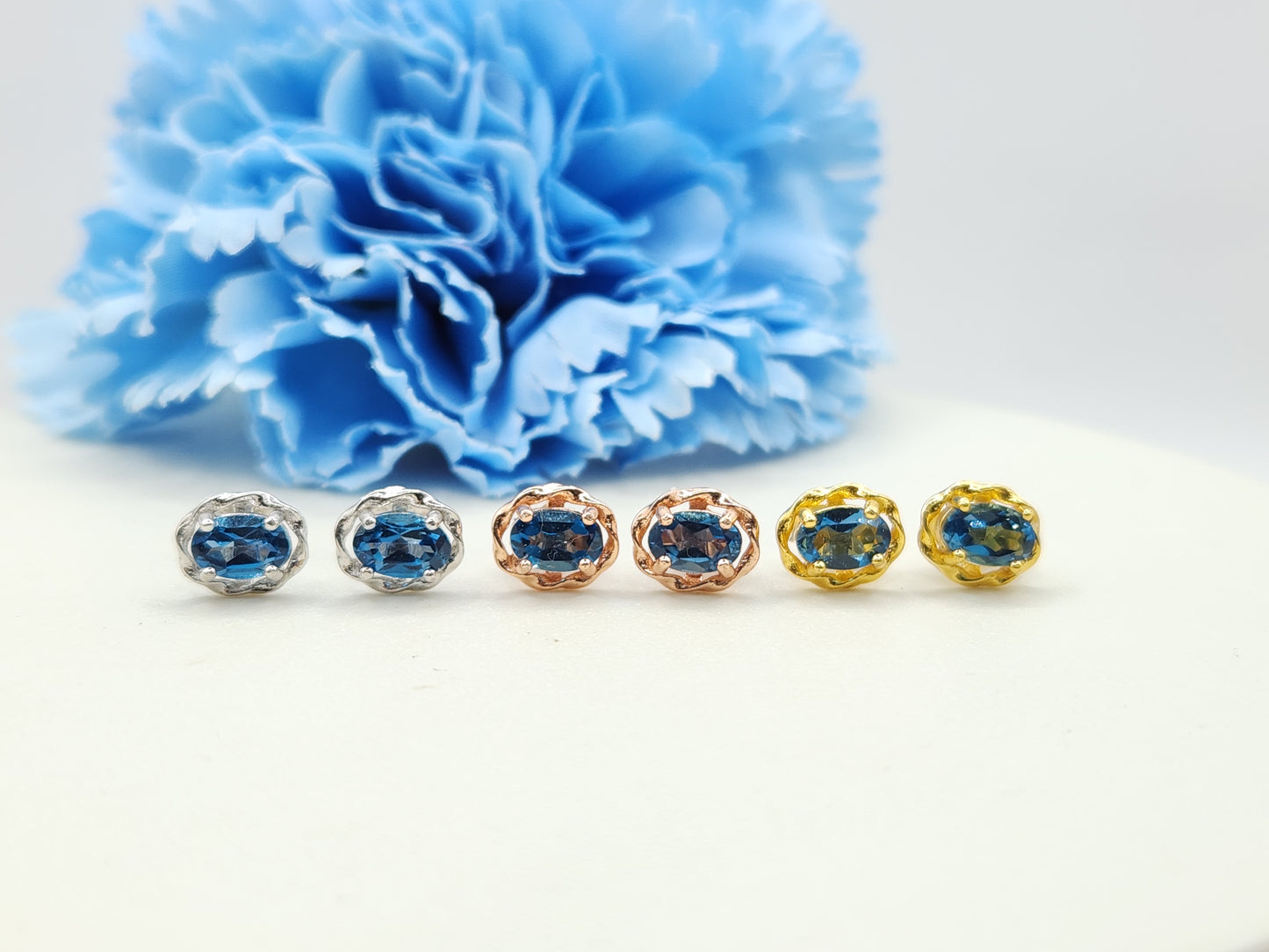 London Blue Topaz Studs- Waze