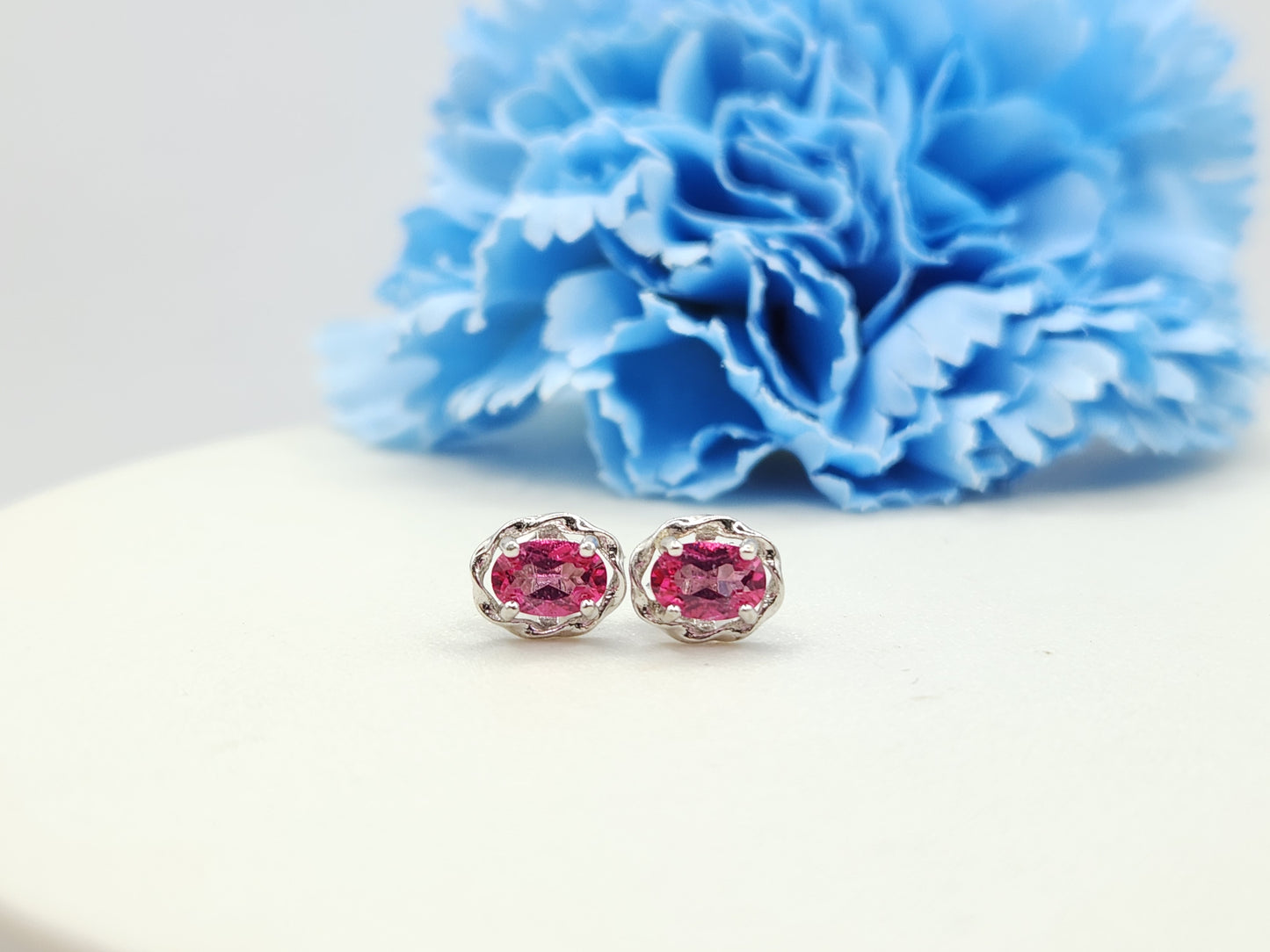 Pink Topaz Studs-Waze