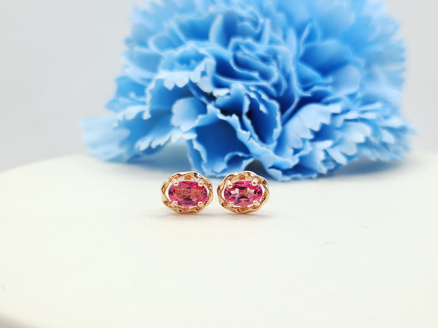 Pink Topaz Studs-Waze