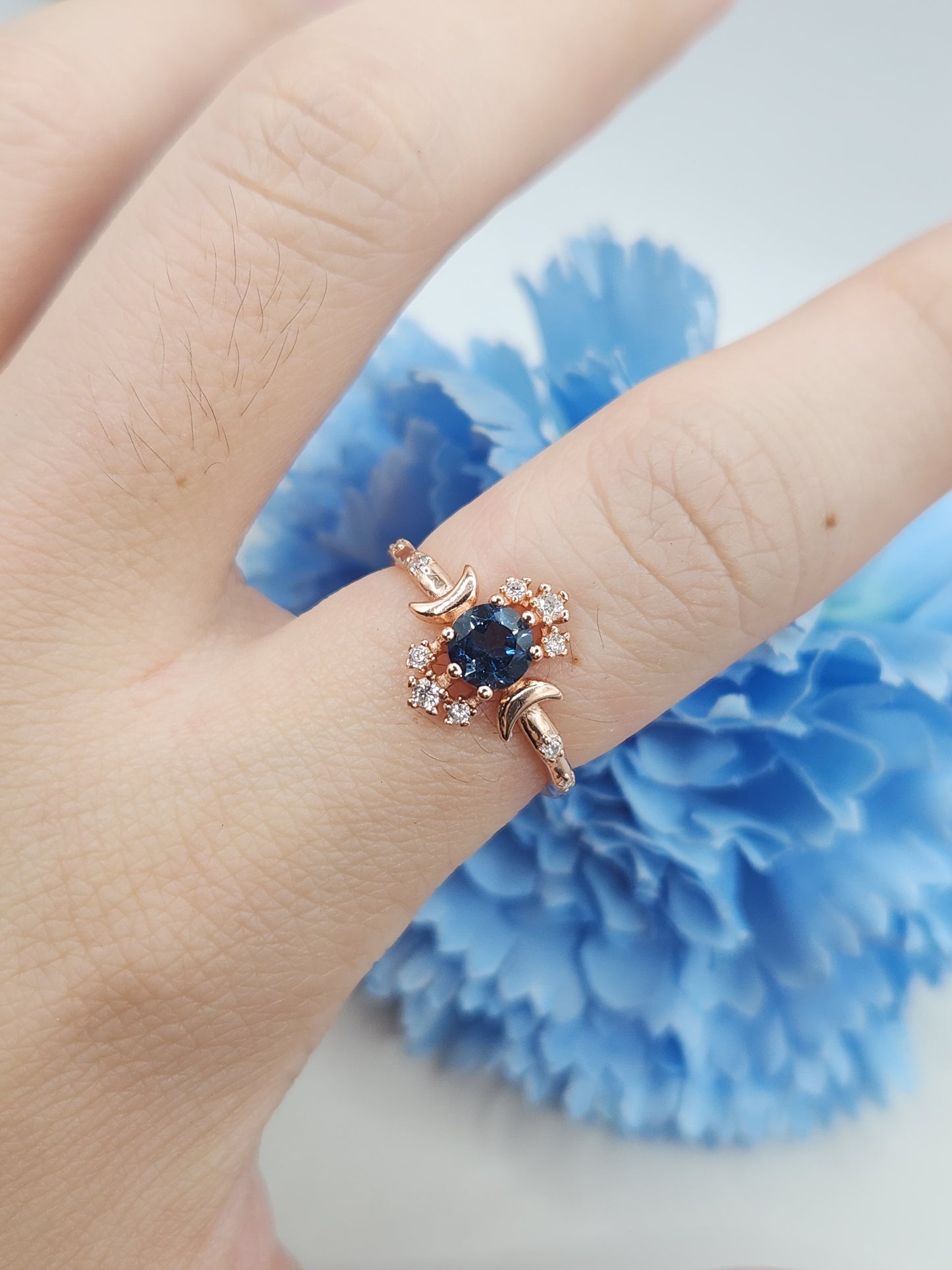 London Blue Topaz Celestial Ring