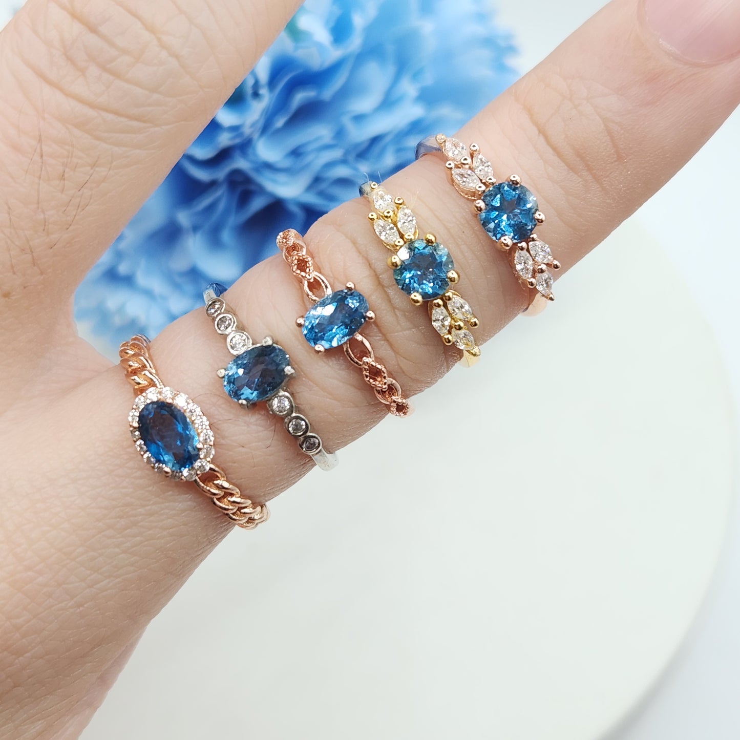 London Blue Topaz Rings