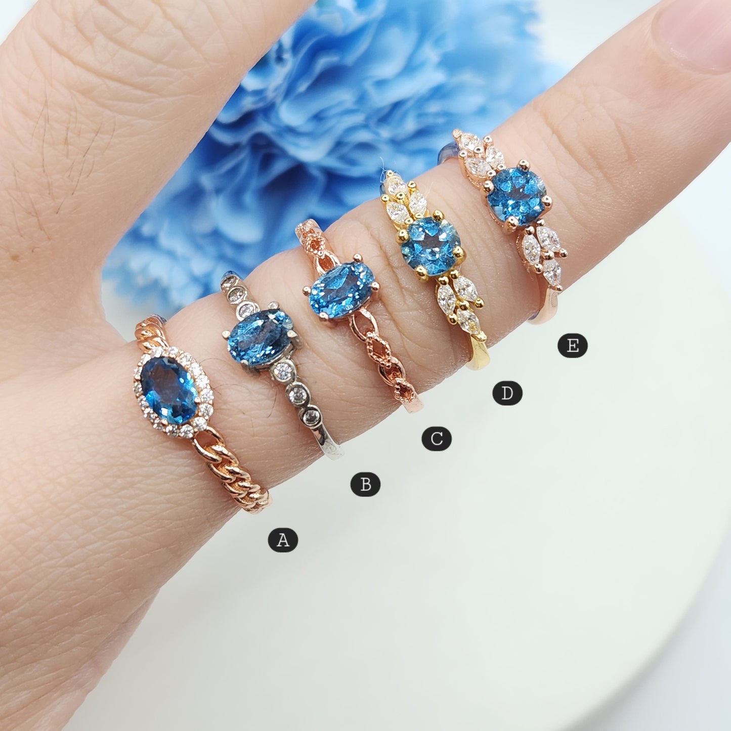 London Blue Topaz Rings