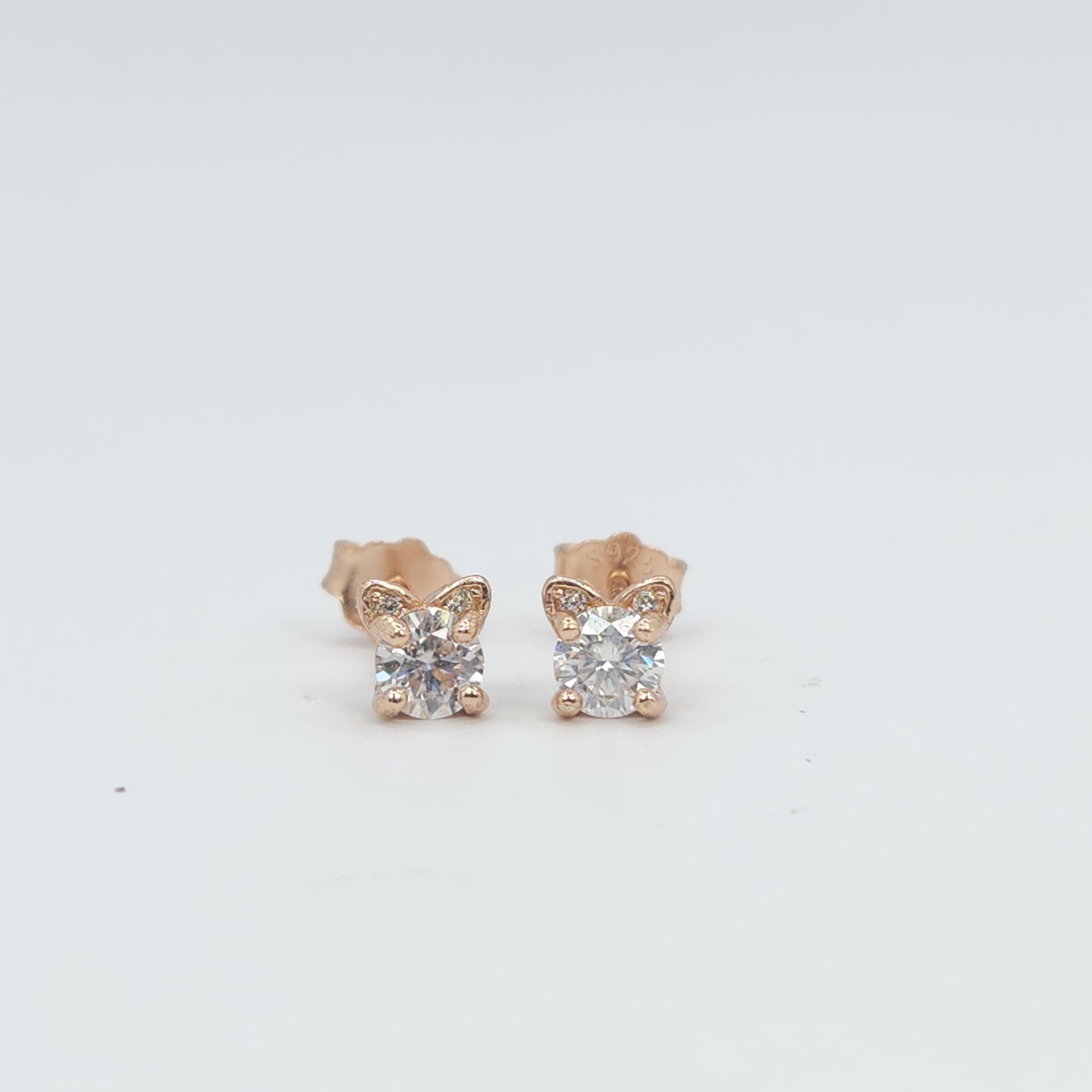 Kitty Cat Moissanite Studs