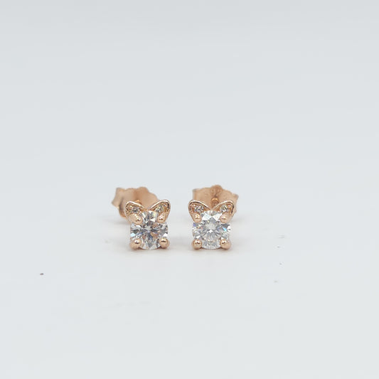 Kitty Cat Moissanite Studs