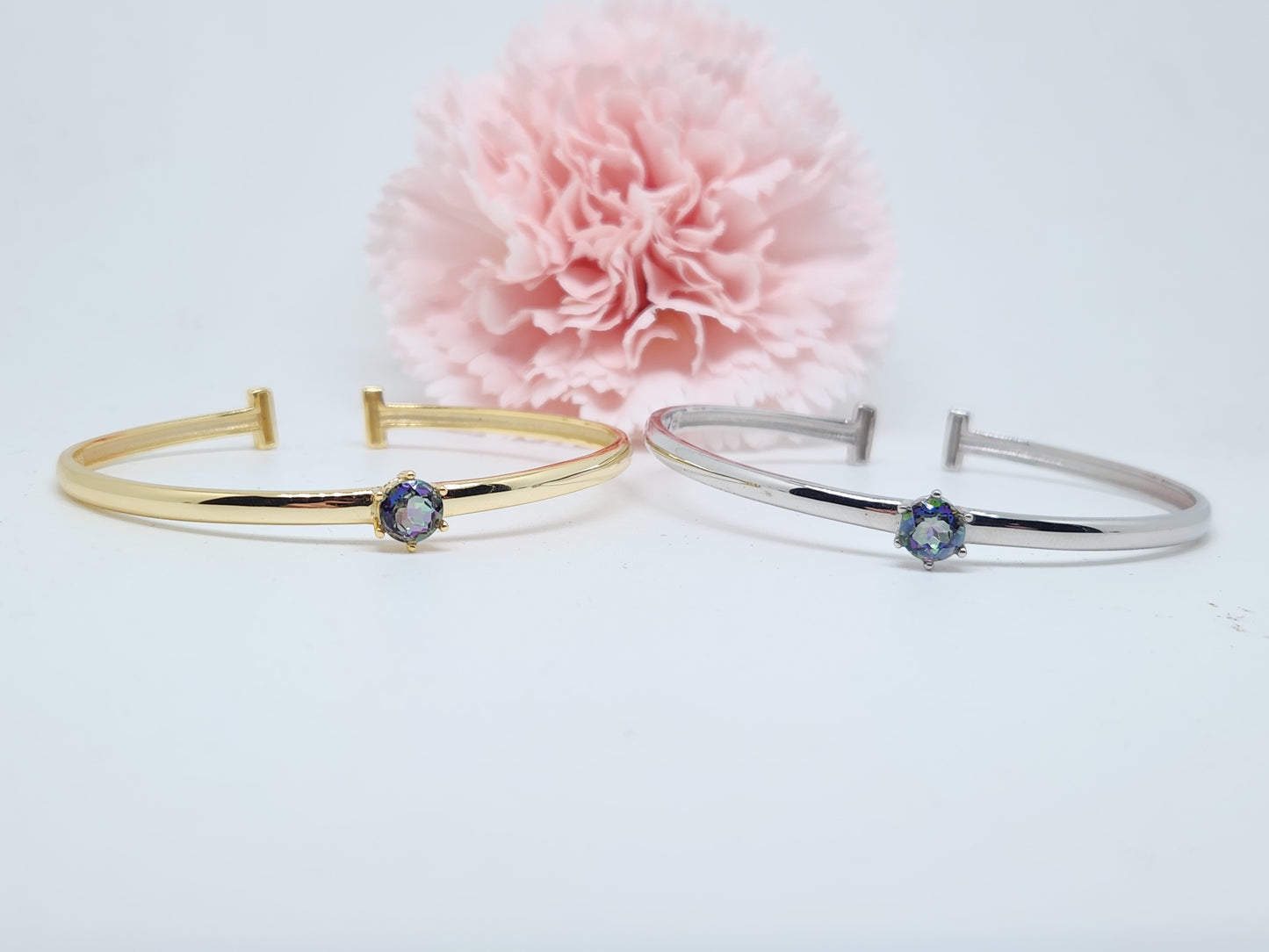 One Carat Mystic Topaz Two Way Zenlove Bangle