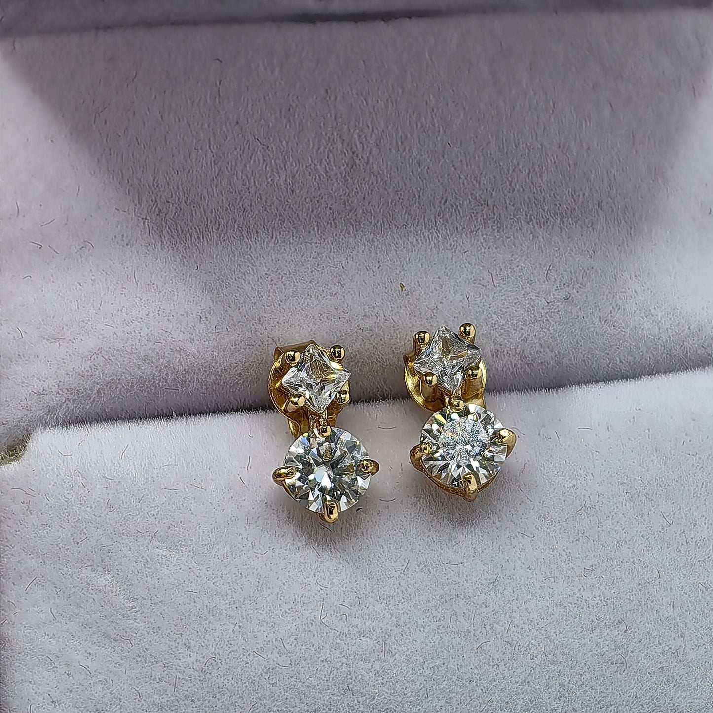 Classic 4 Prong Round Gem Princess Studs