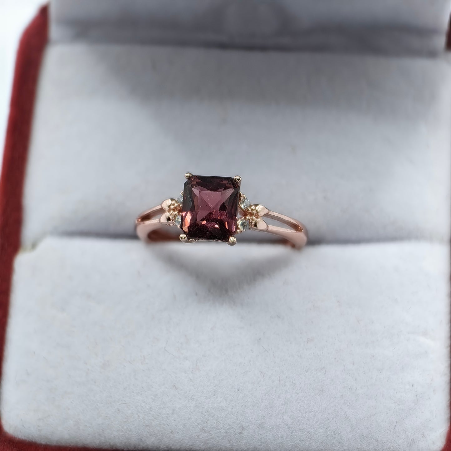 Natural Pink Tourmaline Gem Ring