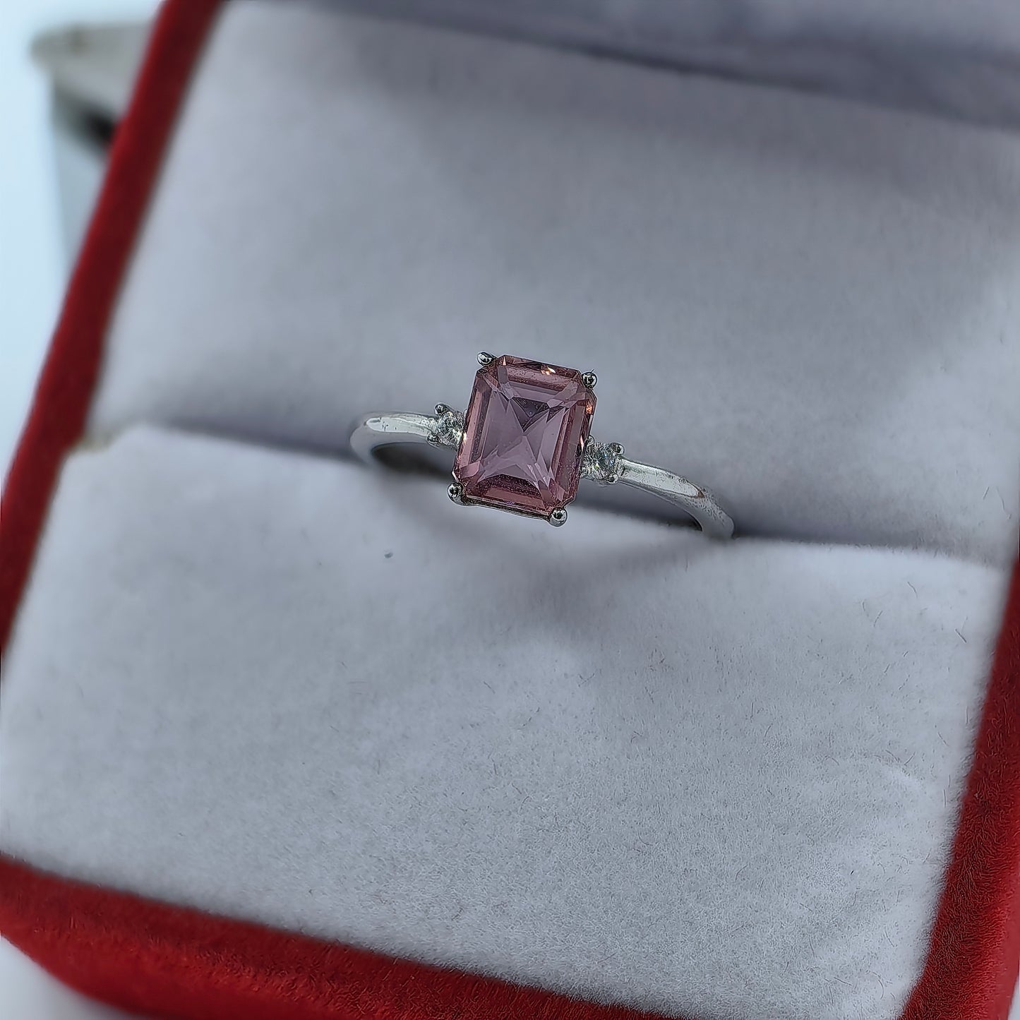 Natural Pink Tourmaline Gem Ring