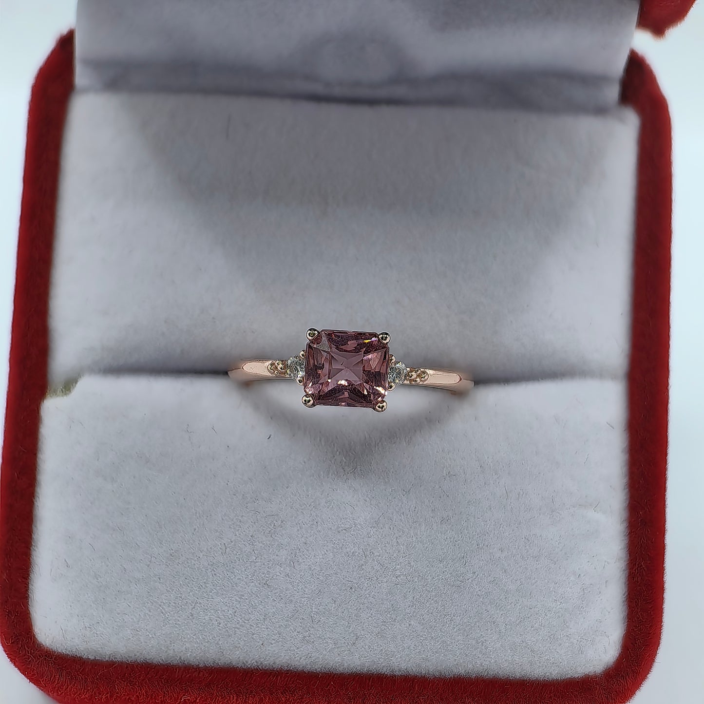 Natural Pink Tourmaline Gem Ring