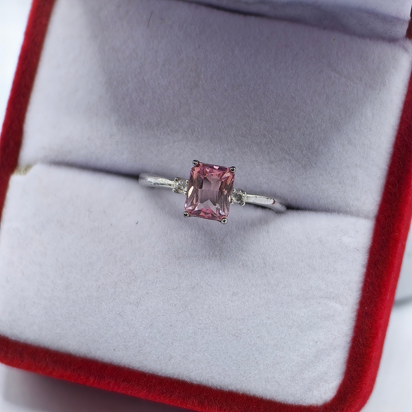 Natural Pink Tourmaline Gem Ring