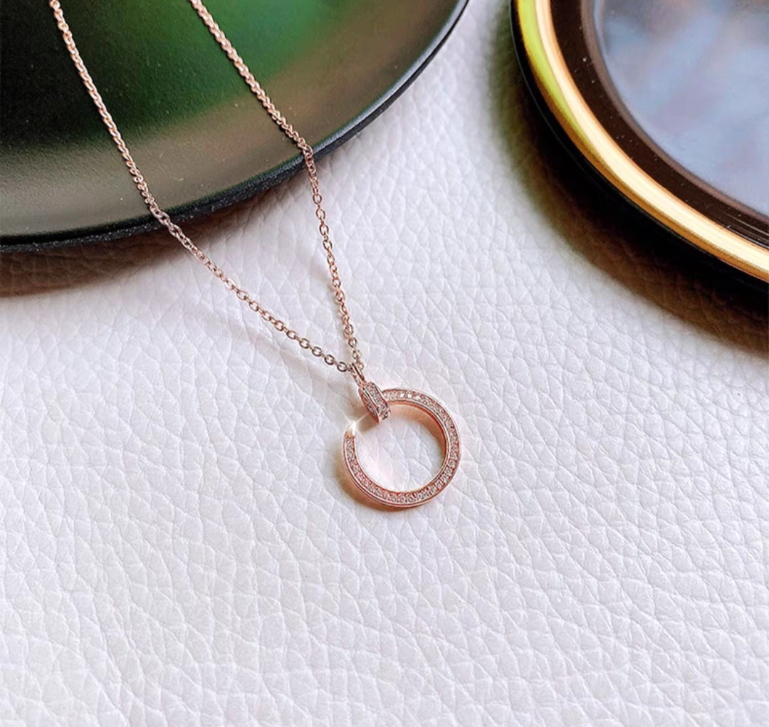 Nail Necklace-Yellow Gold Plated