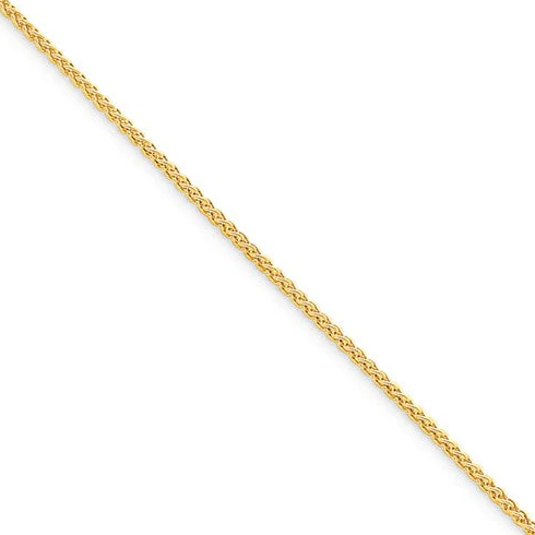 SOLID 14K Yellow Gold Petite Wheat Chain Dainty Bracelet