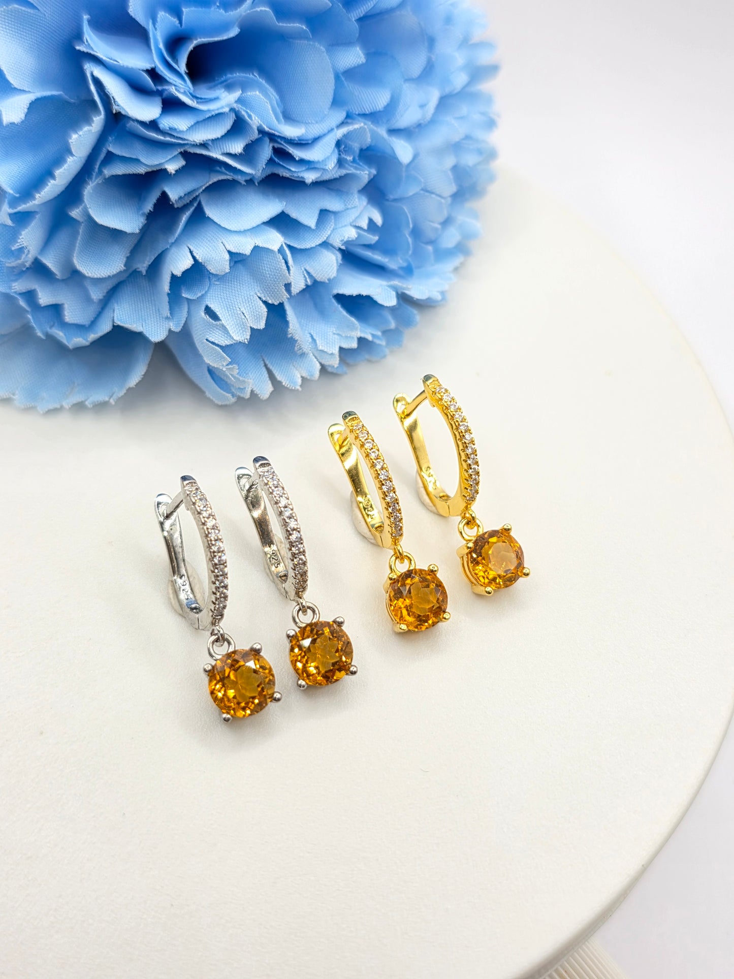 Gemstone Huggies