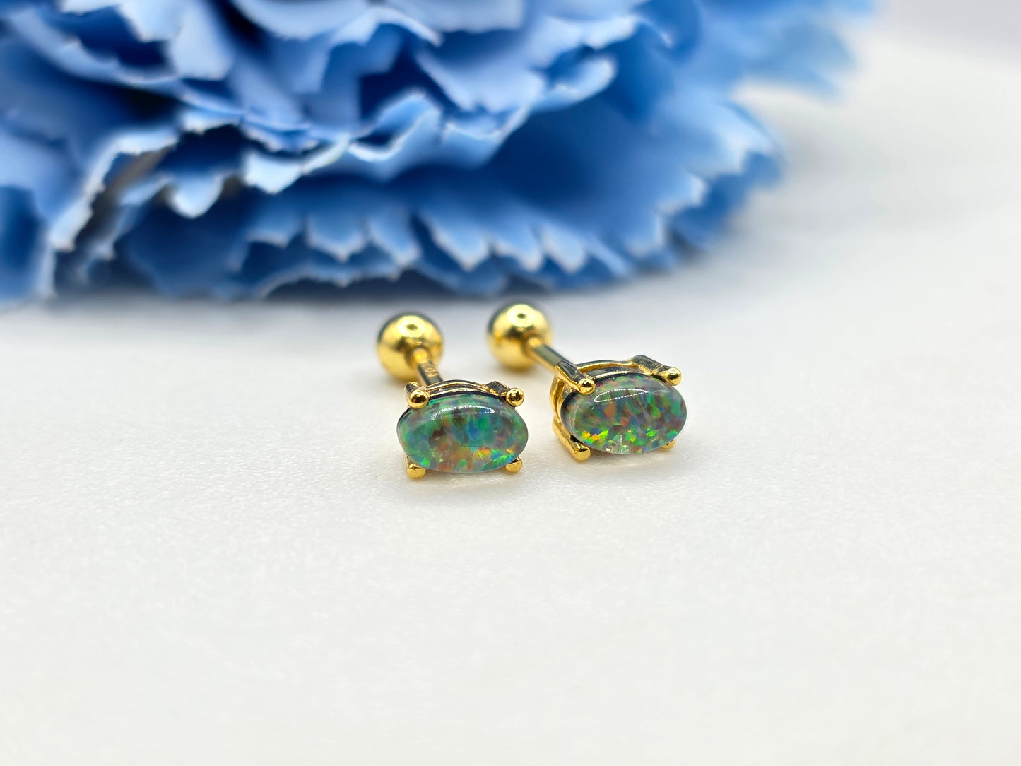 Australian Opal Screwback Studs