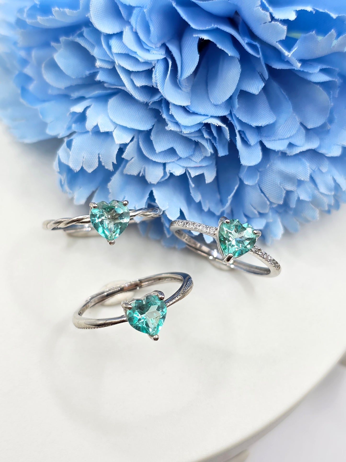 Heart Paraiba Topaz Ring