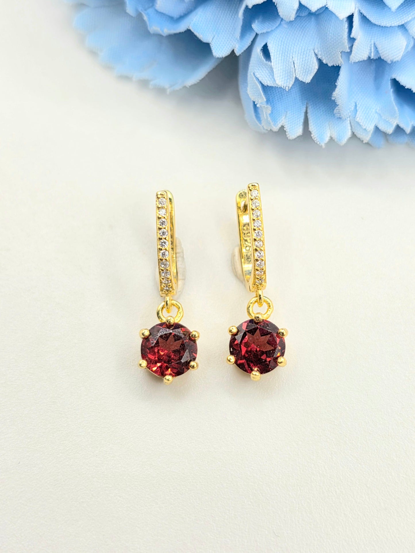Gemstone Huggies