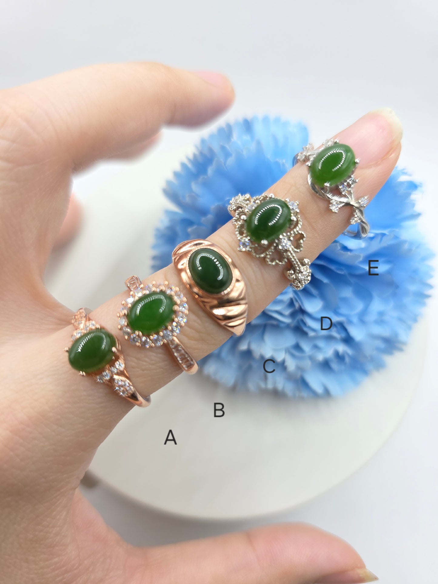 Nephrite Jade Rings
