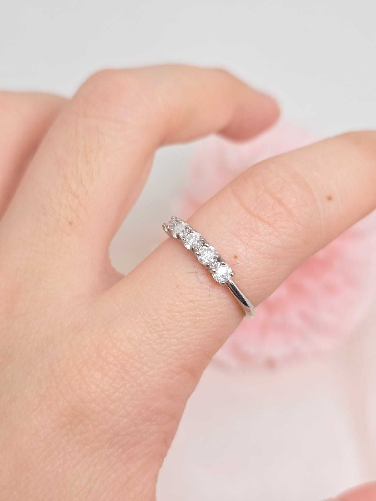 Half Eternity Moissanite Ring