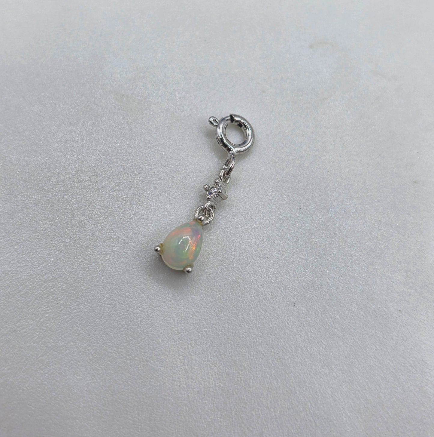Teardrop Gemstone Charm