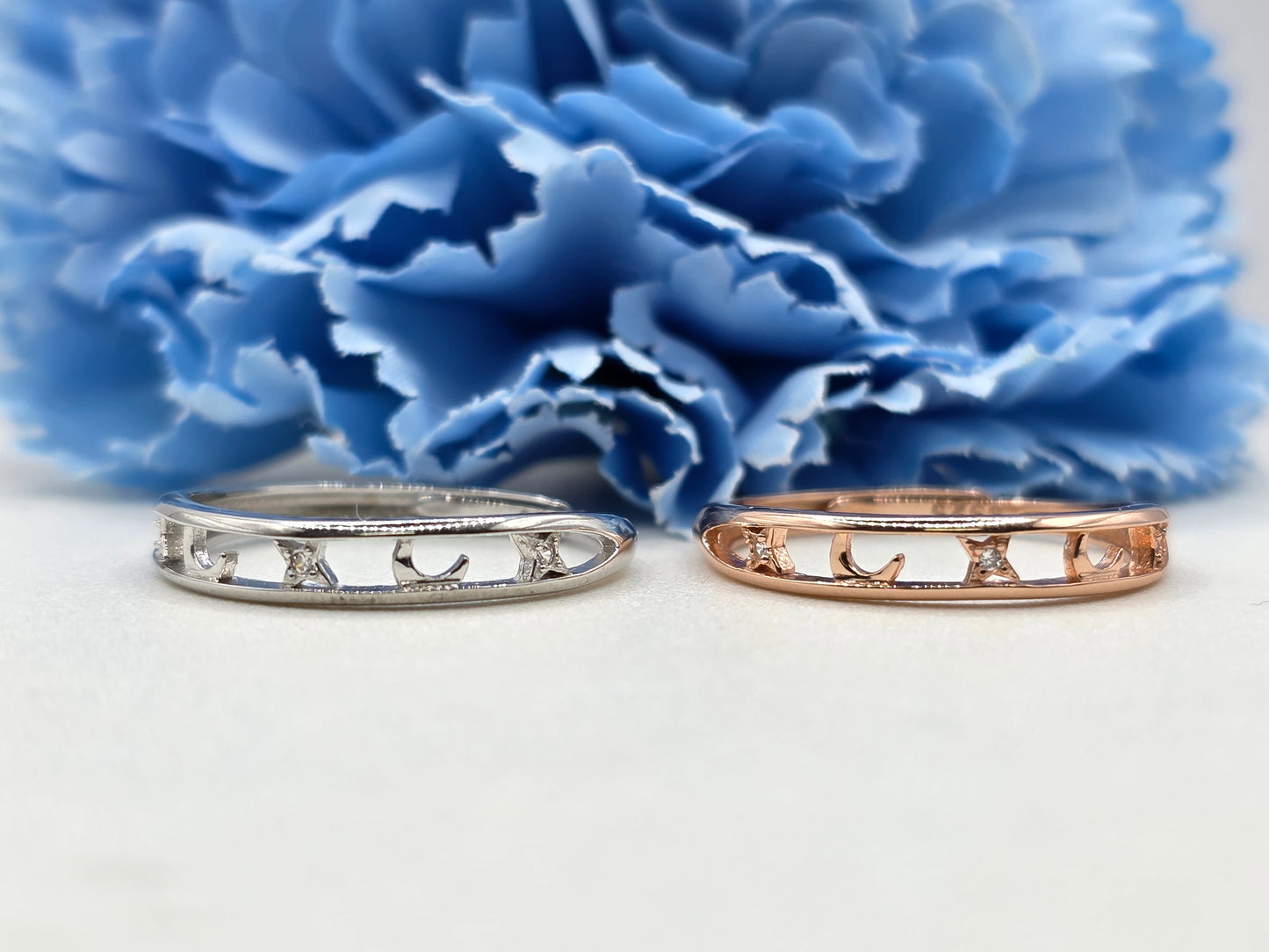 Crescent Star Stacker Ring