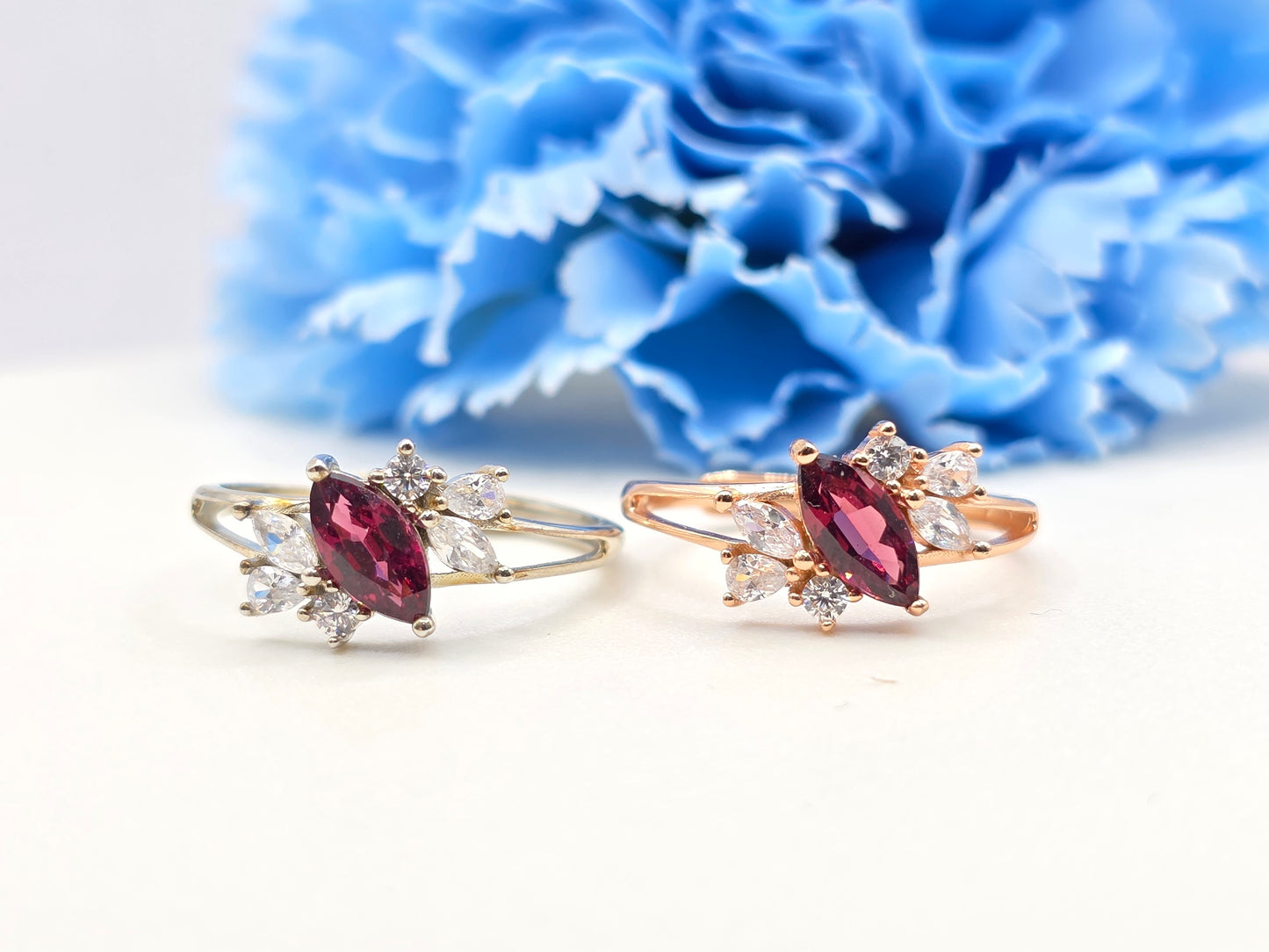 Luna// Gemstone cluster ring