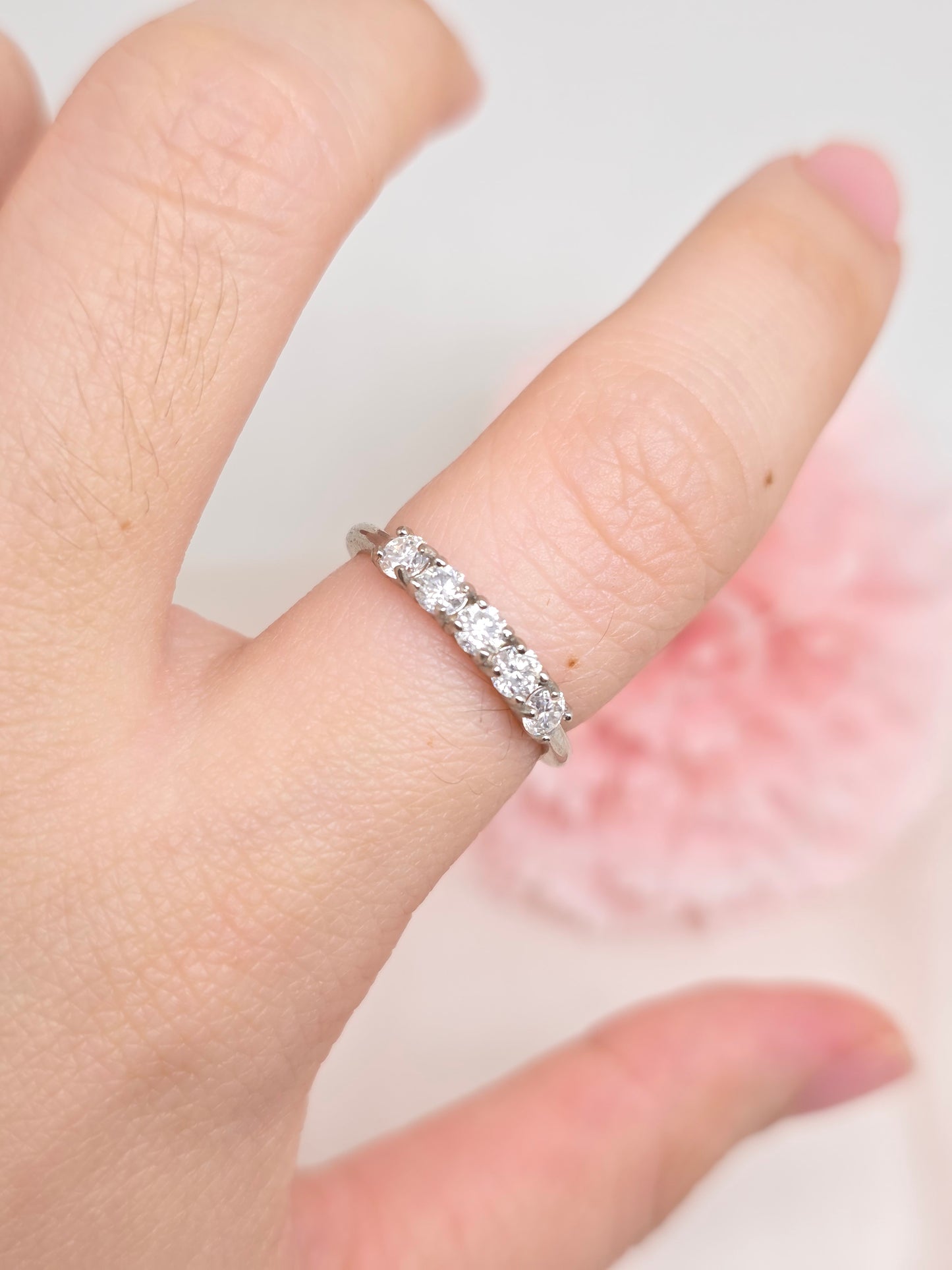 Half Eternity Moissanite Ring