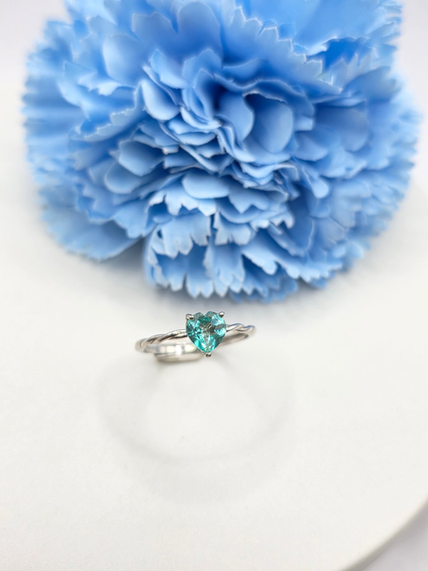 Heart Paraiba Topaz Ring