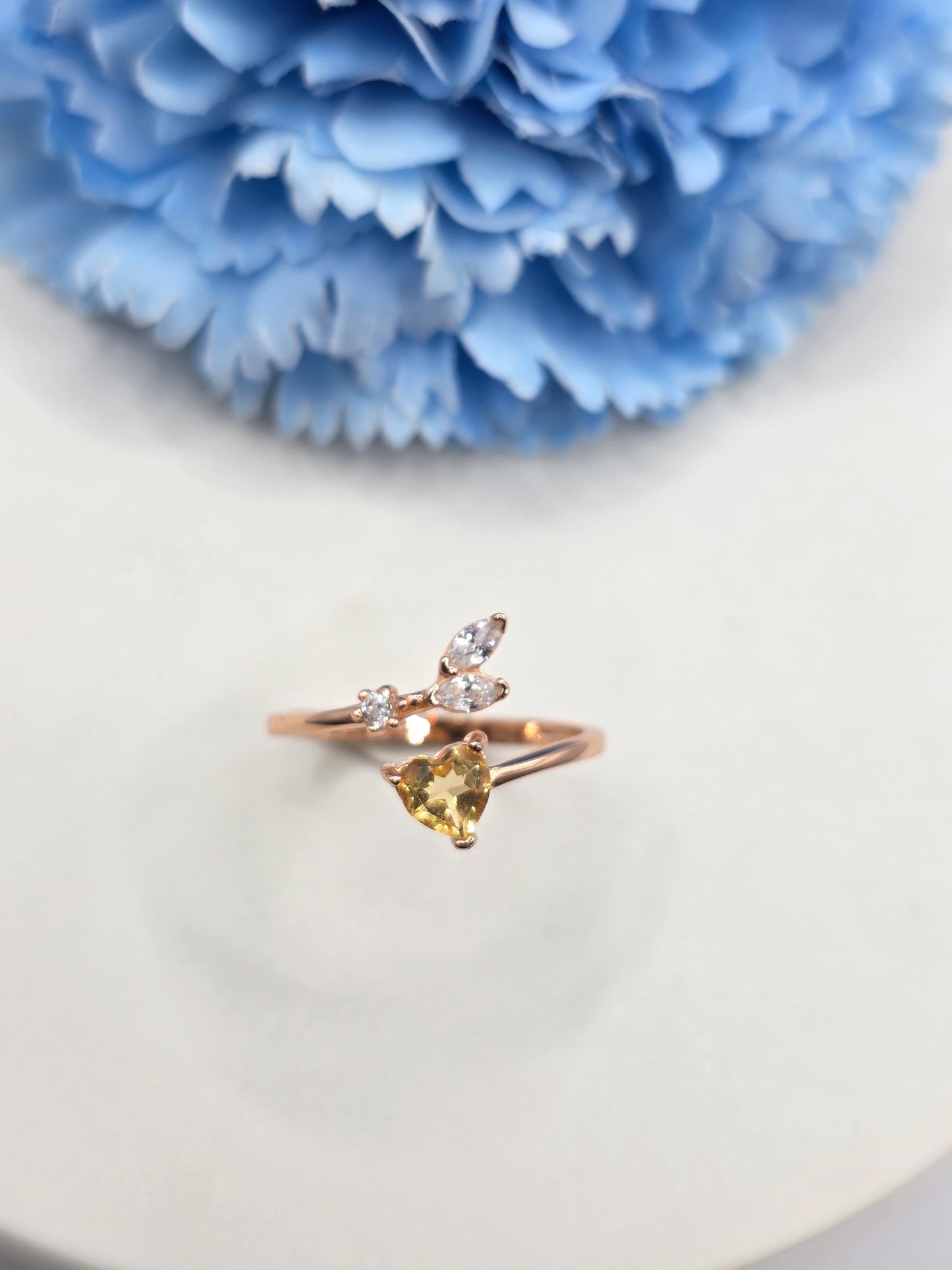 Frey- Heart Gem Demi Fine Ring