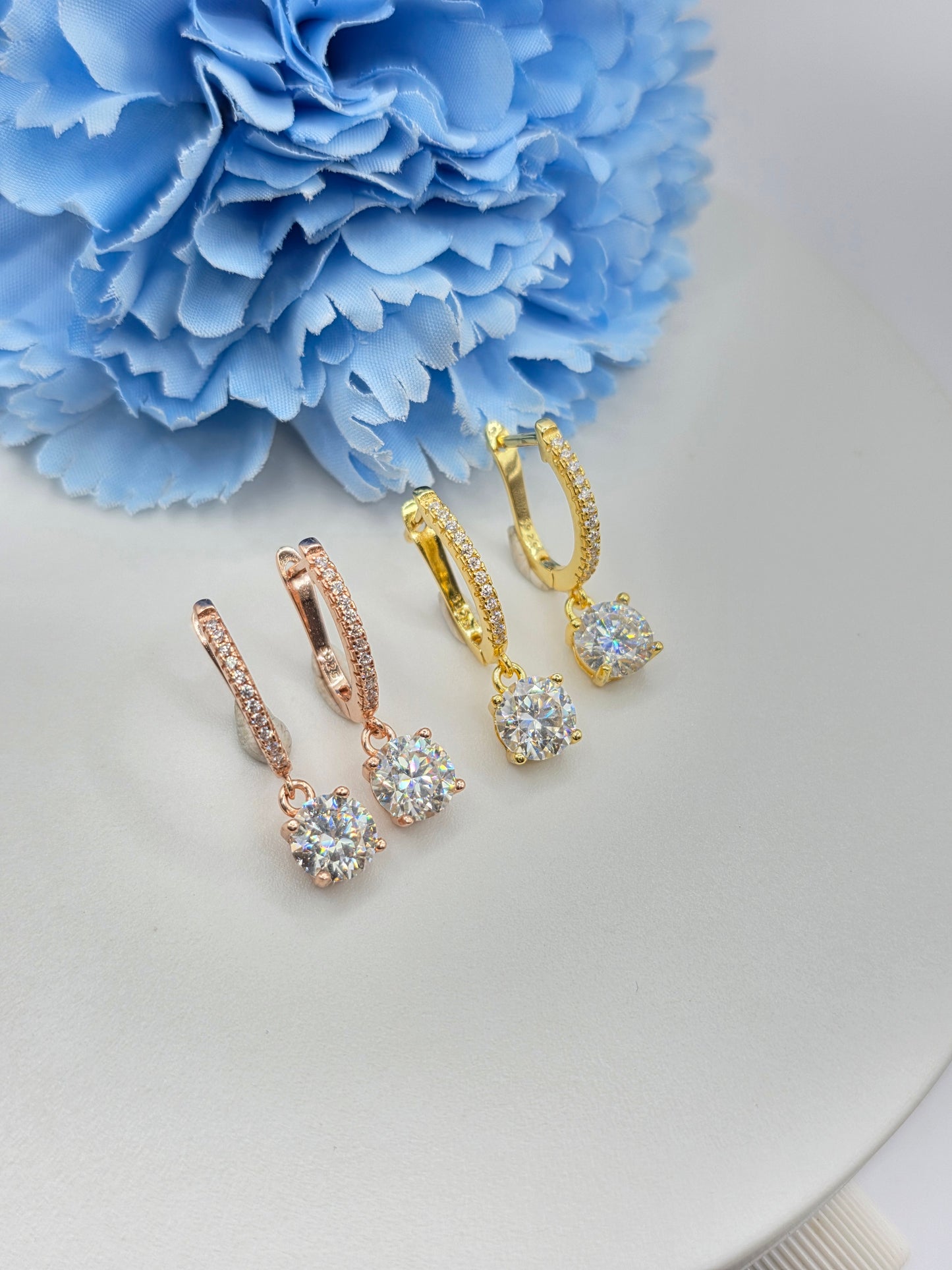 Moissanite Huggies