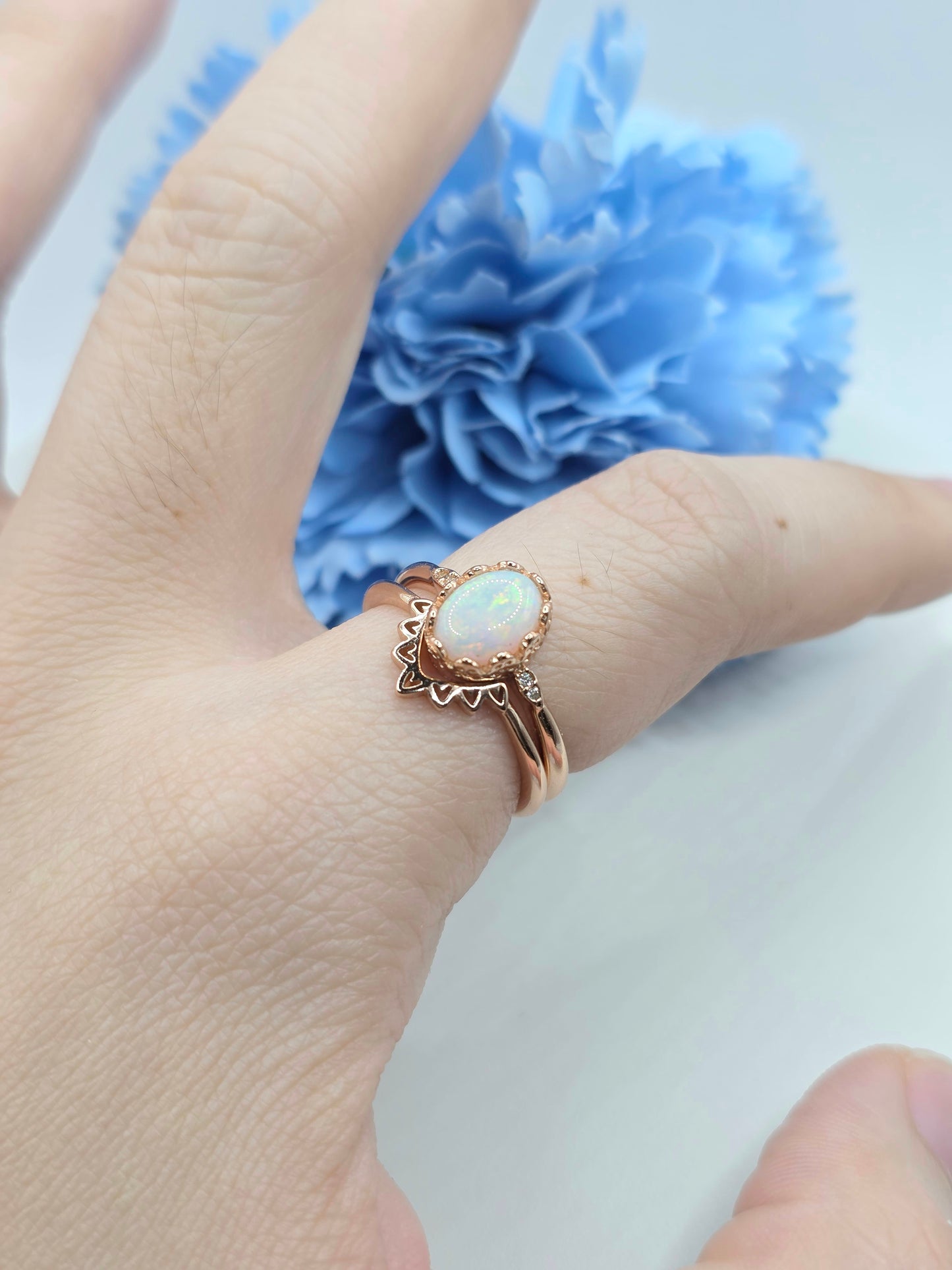 Heart Cutout U Shape Stacker Ring